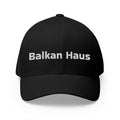 Balkan Haus Embroidered Cap — Minimal White Structured Hat