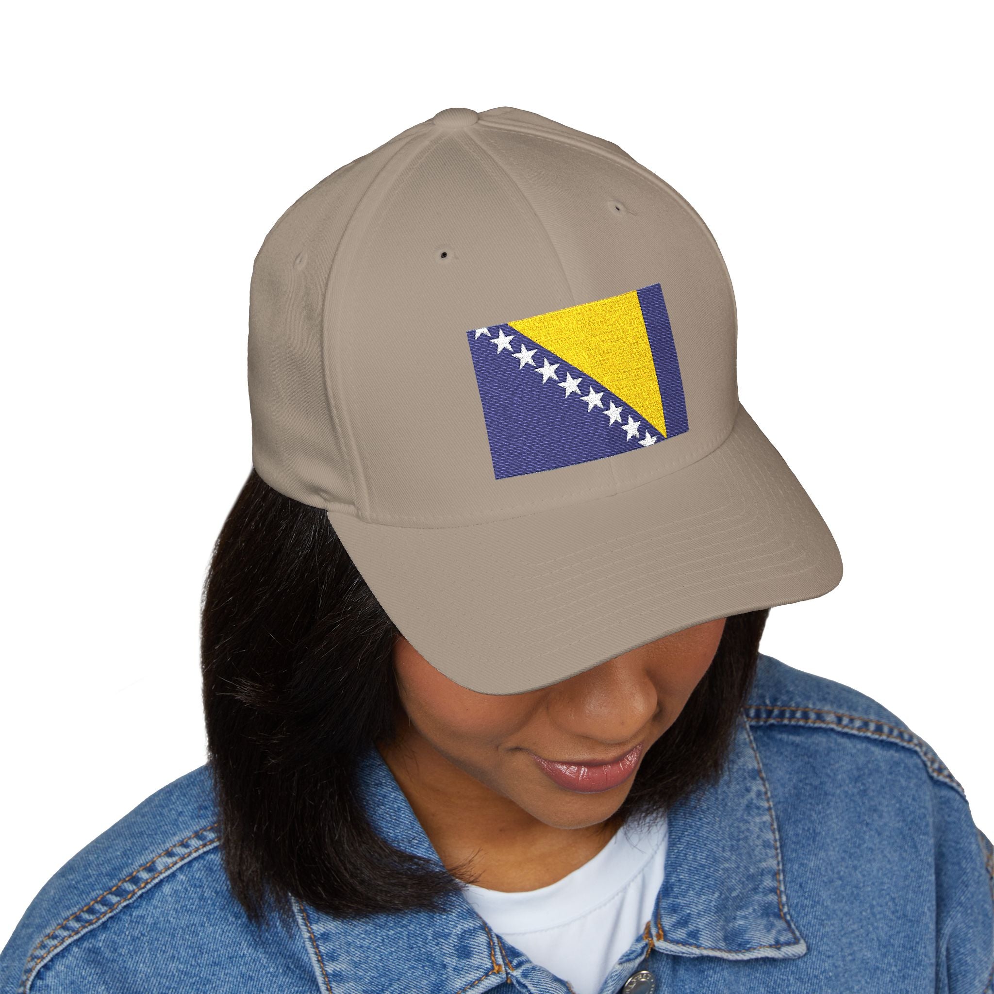 Bosnia Flag Embroidered Cap — Balkan Haus Closed‑Back Baseball Hat