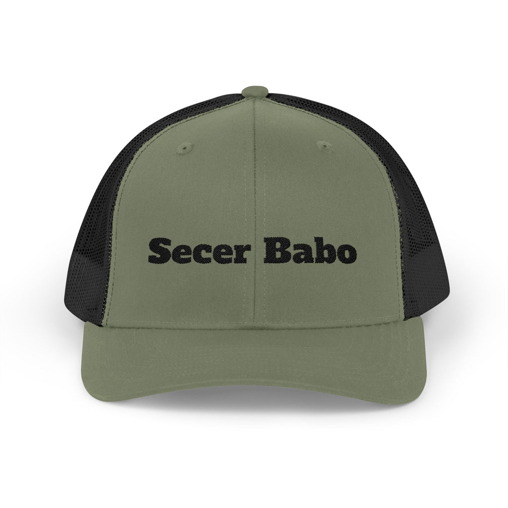 Secer Babo Trucker Cap — Embroidered Funny Phrase Snapback Hat