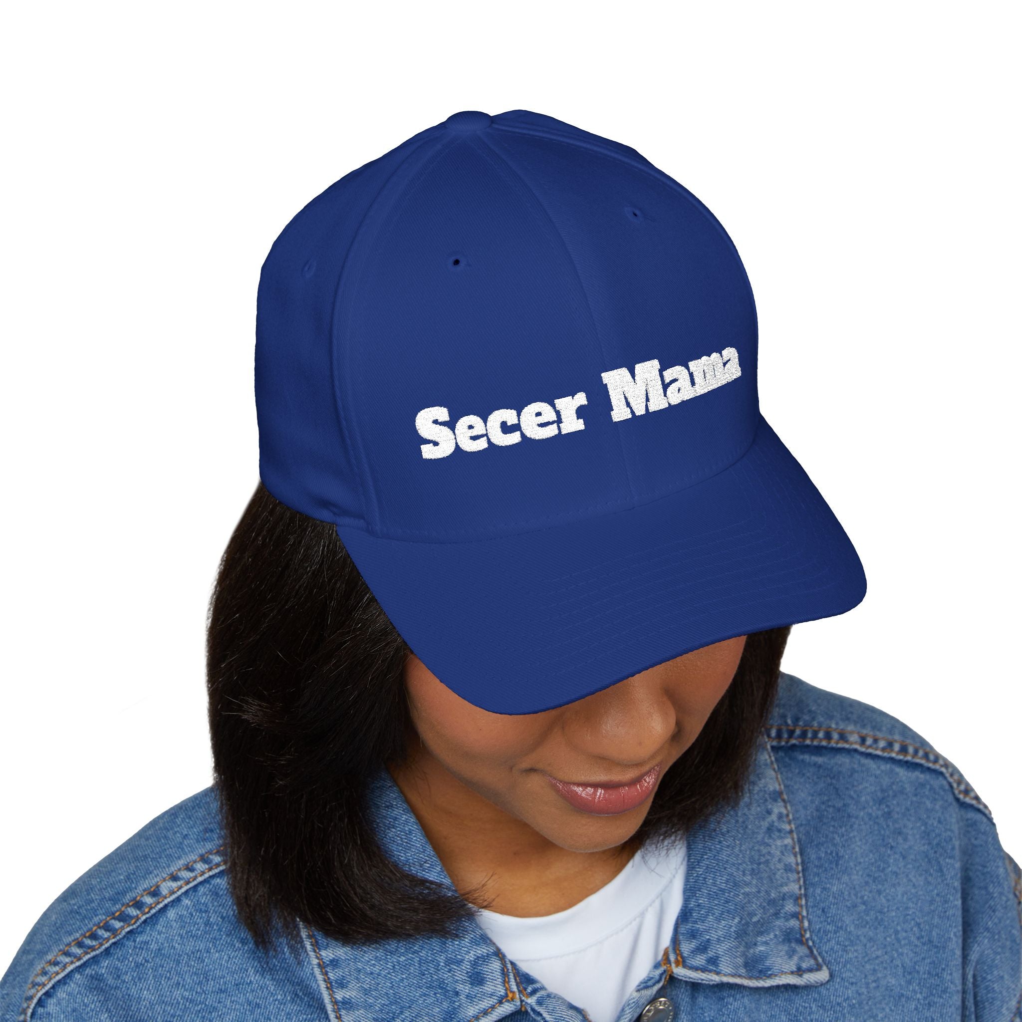 Embroidered "Secer Mama" Closed-Back Cap — Balkan Haus Mom Hat