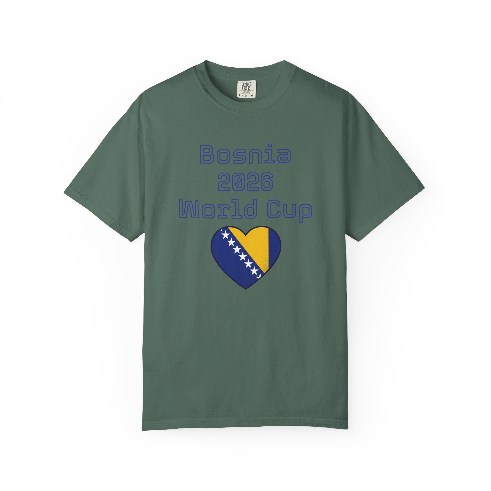 Bosnia 2026 World Cup T-Shirt — Heart Flag Soccer Fan Tee