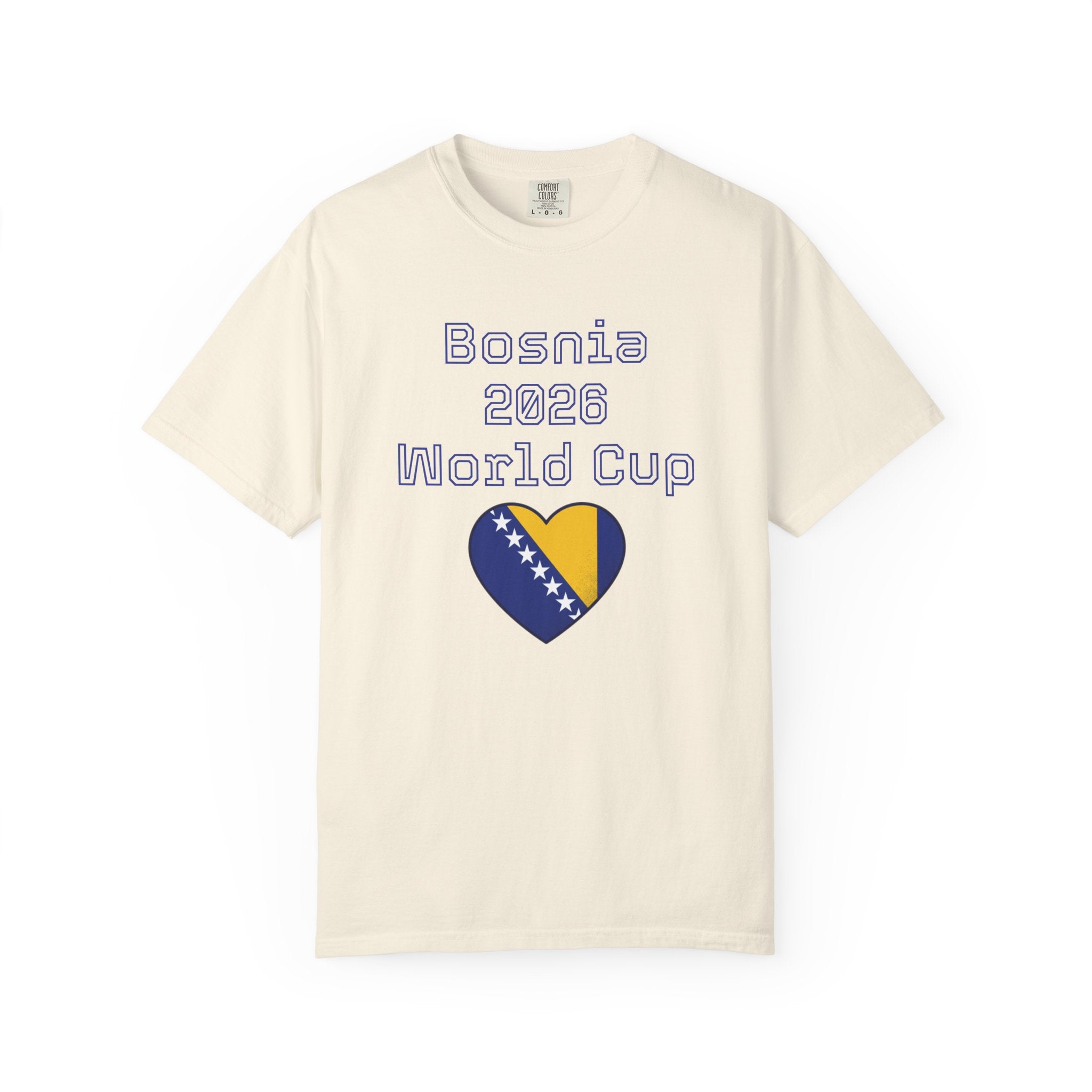 Bosnia 2026 World Cup T-Shirt — Heart Flag Soccer Fan Tee