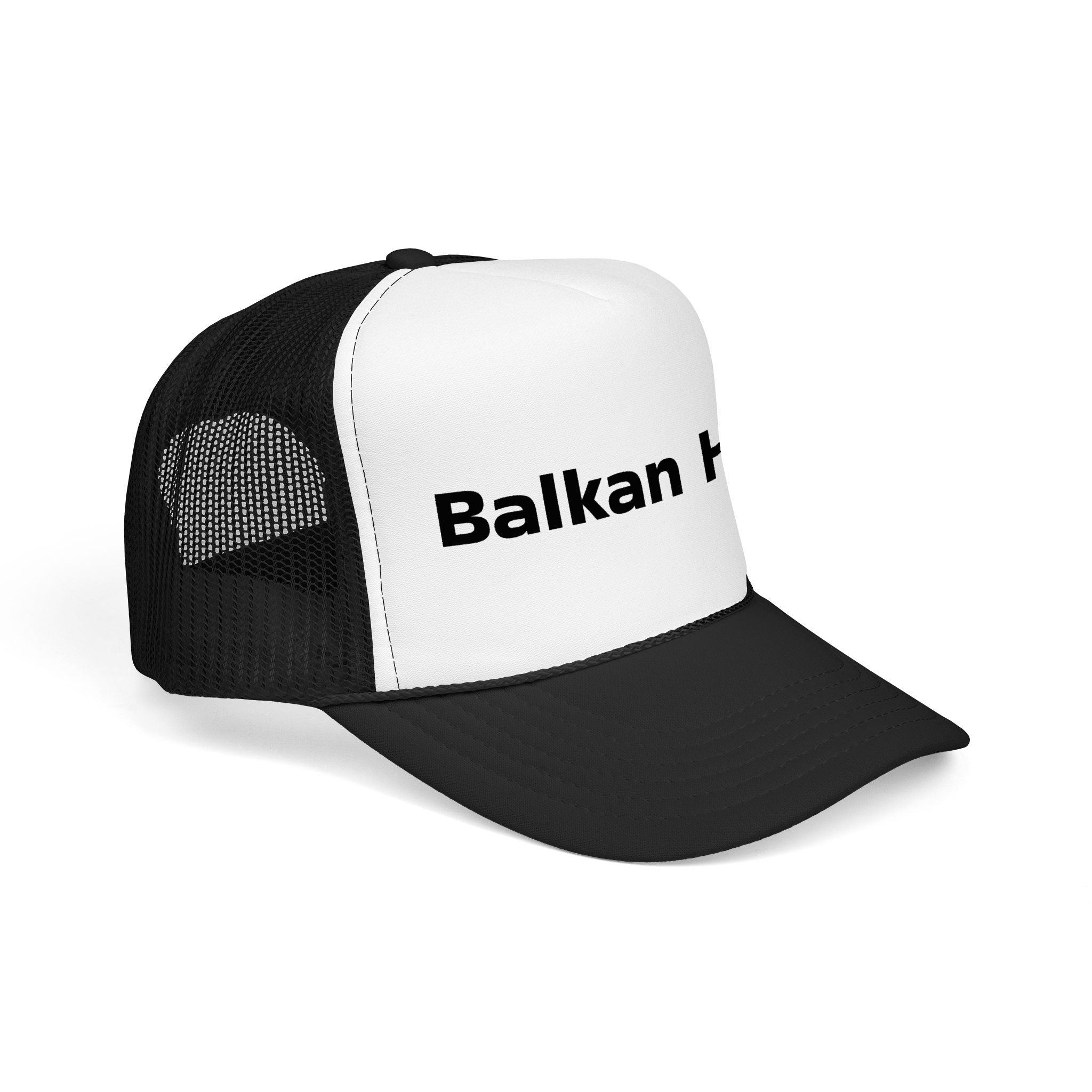 Balkan Haus Foam Trucker Hat — Mesh Back Logo Cap