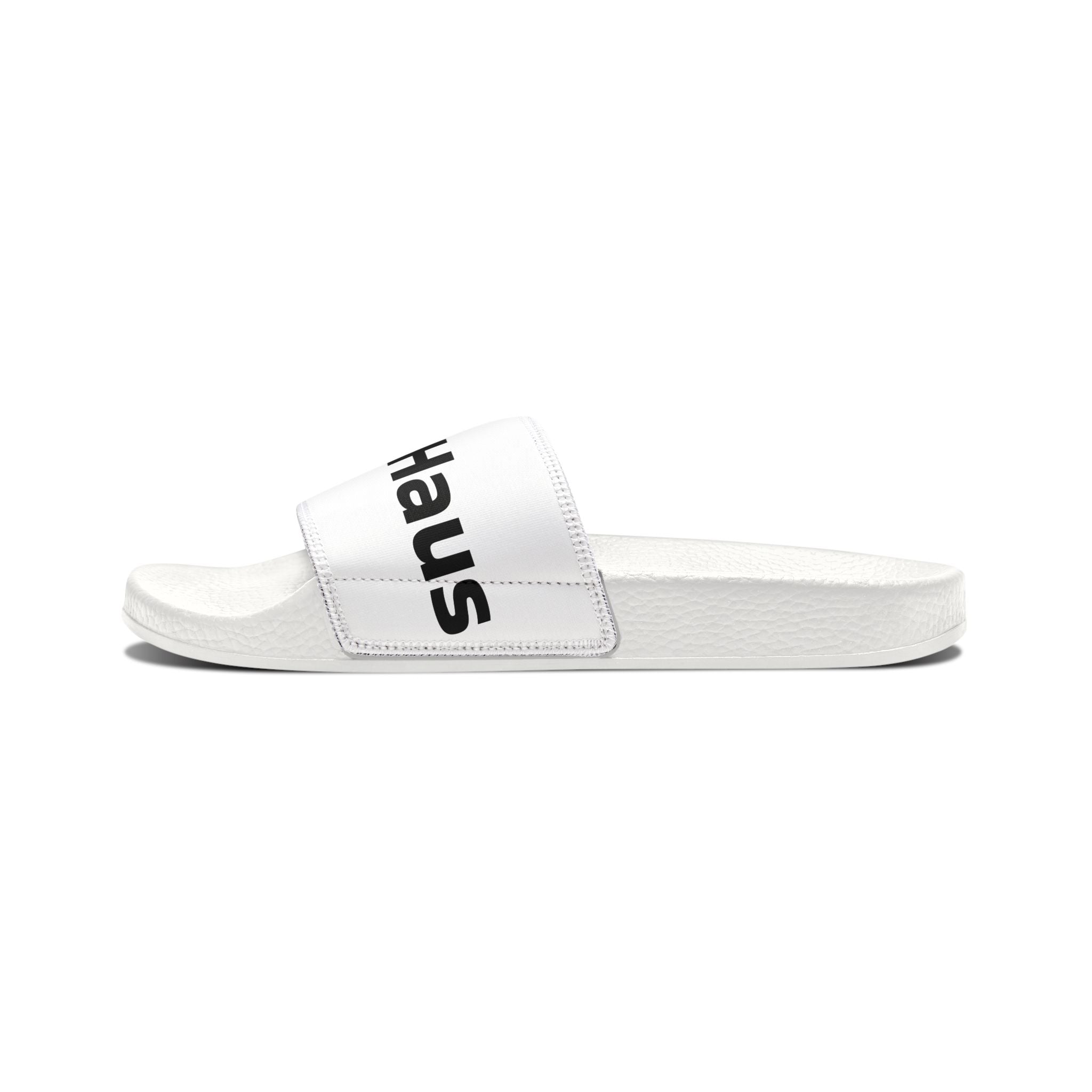 Men's Removable-Strap Slide Sandals — Customizable White Pool & Casual Slides