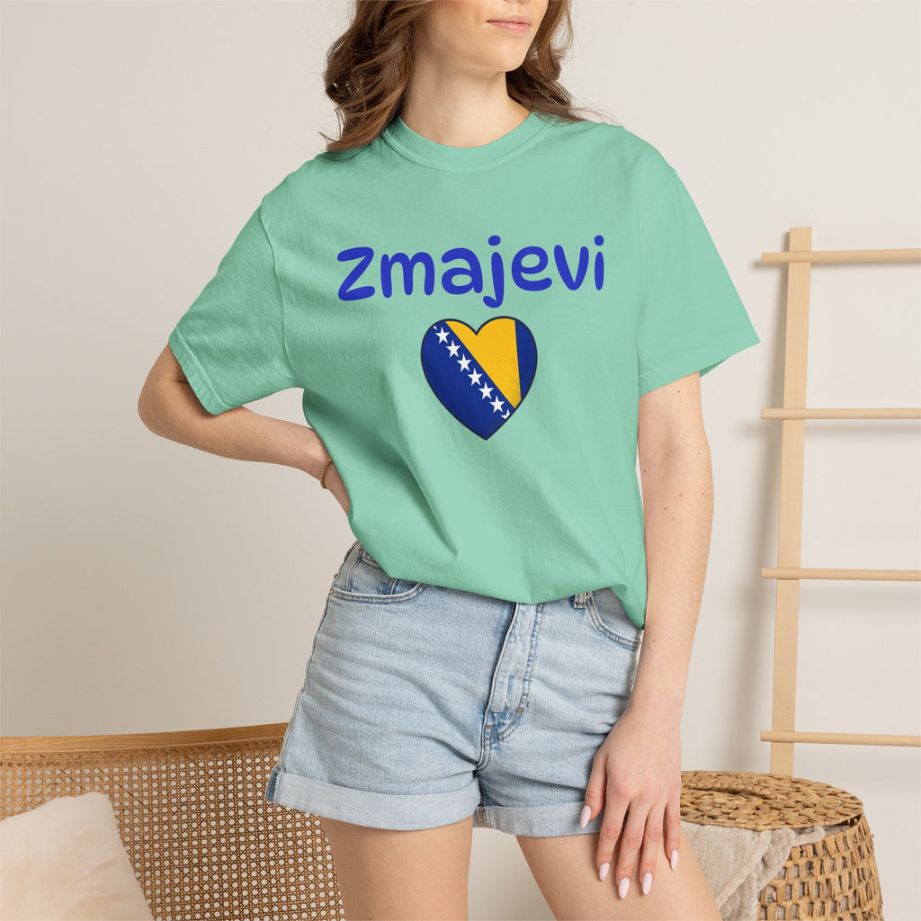 Zmajevi Heart T-Shirt – Bosnian Flag Pride Tee (Balkan Haus)