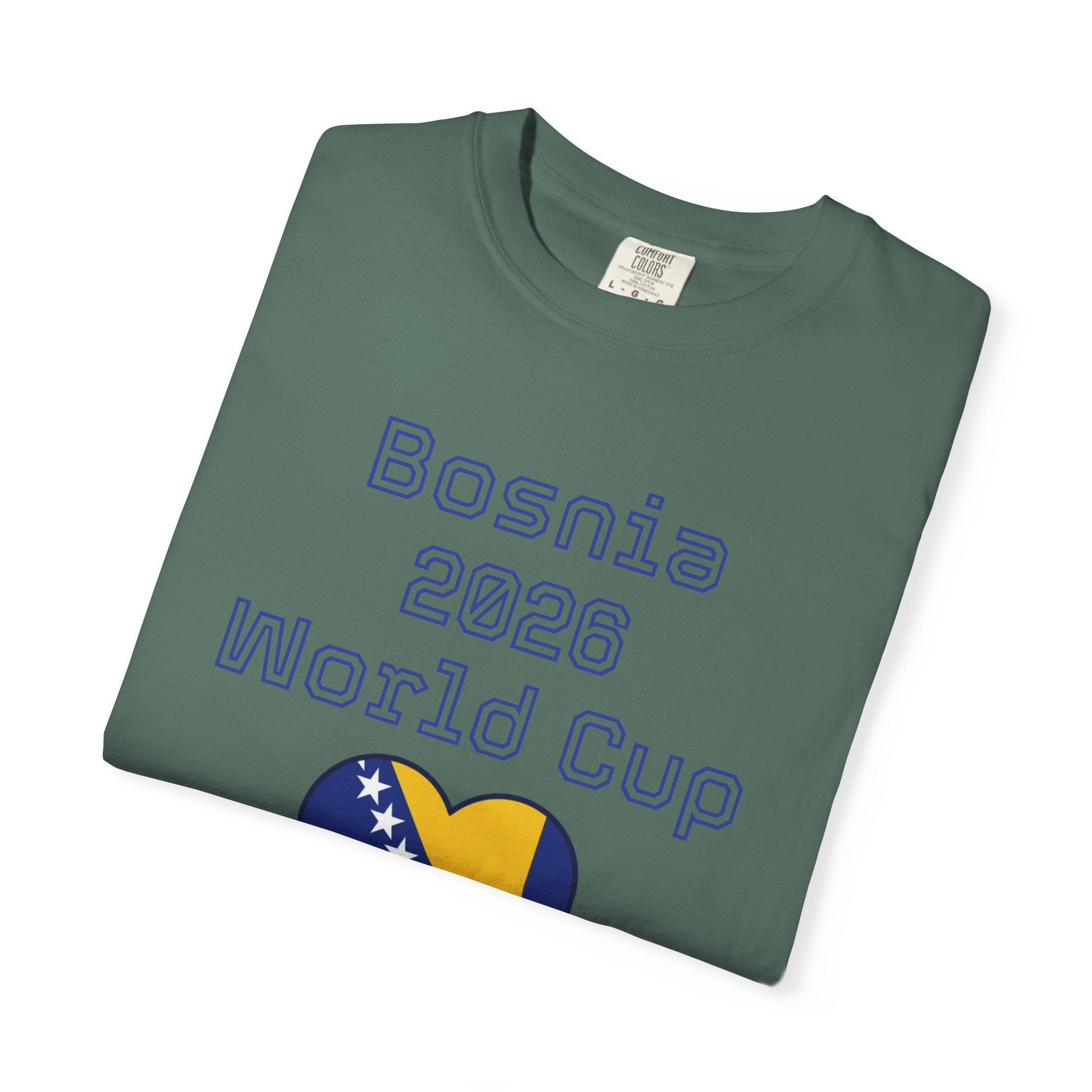 Bosnia 2026 World Cup T-Shirt — Heart Flag Soccer Fan Tee