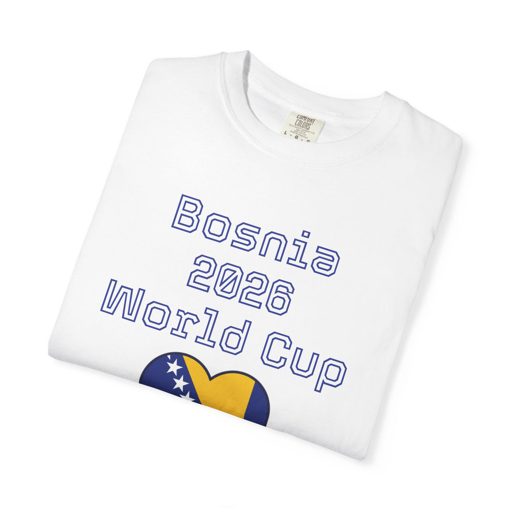 Bosnia 2026 World Cup T-Shirt — Heart Flag Soccer Fan Tee