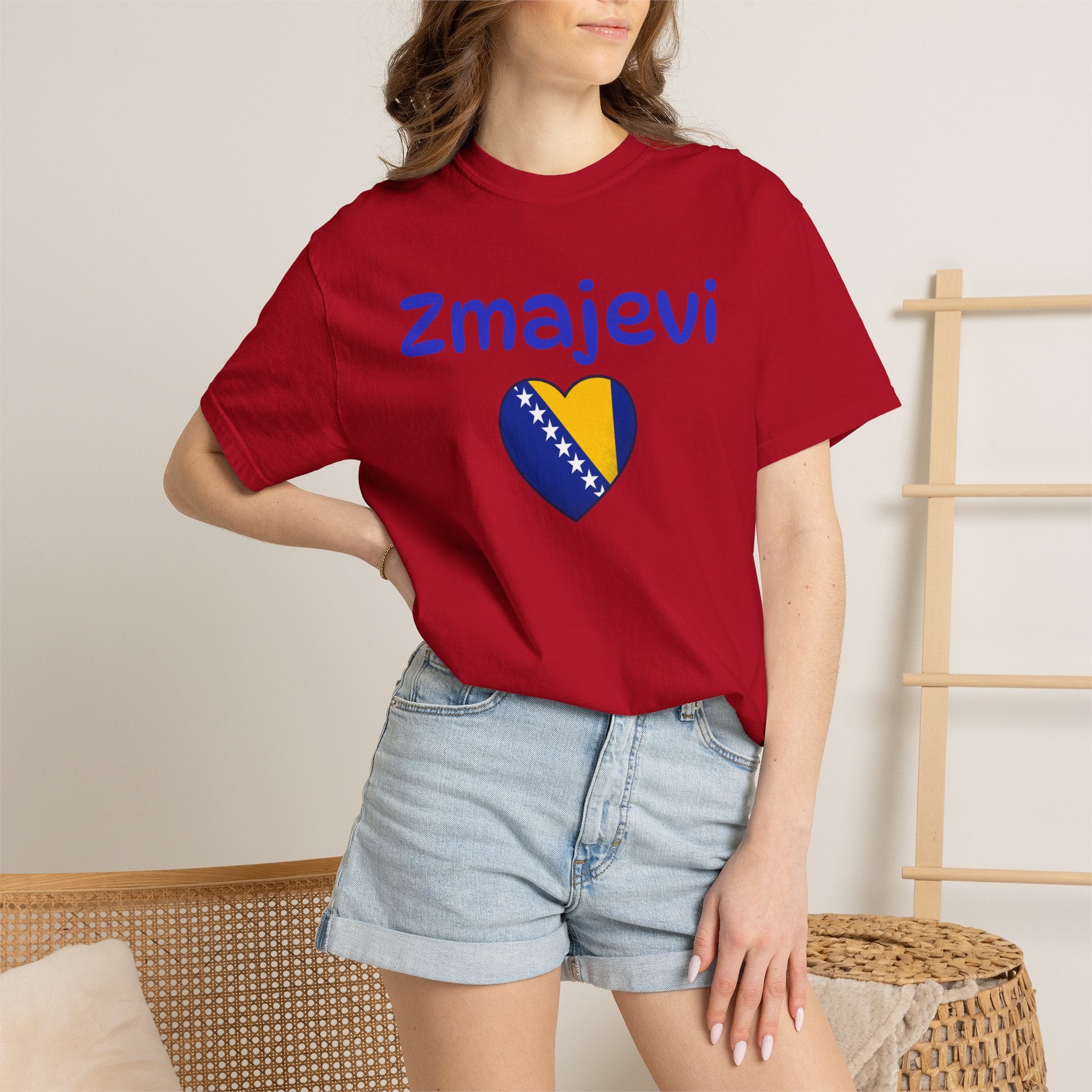 Zmajevi Heart T-Shirt – Bosnian Flag Pride Tee (Balkan Haus)