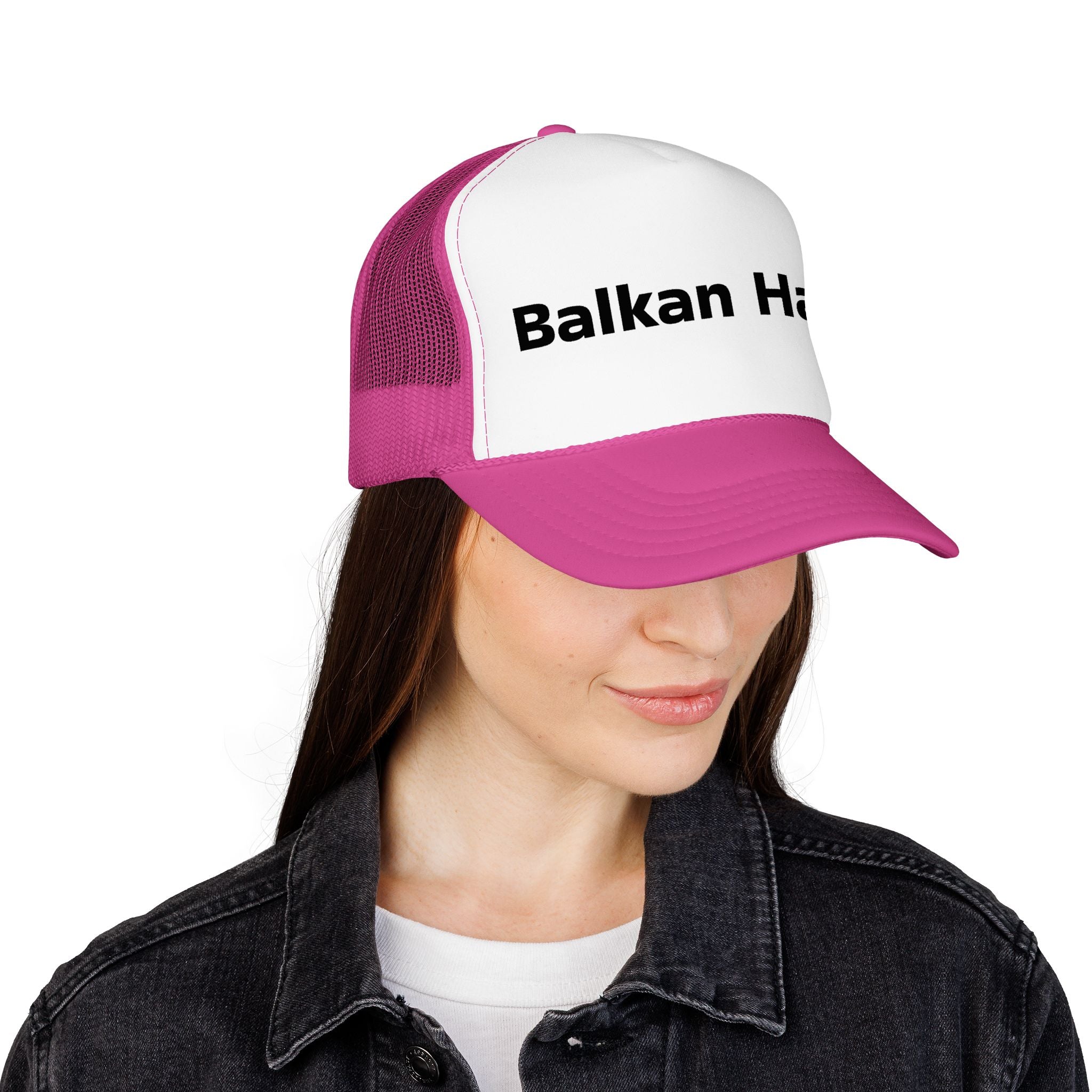Balkan Haus Foam Trucker Hat — Mesh Back Logo Cap