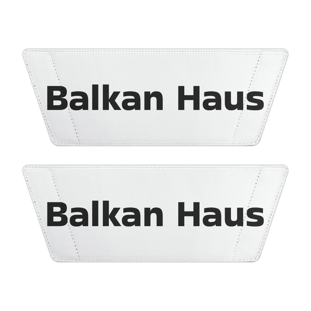 Women’s Removable-Strap Slide Sandals — Custom Text Logo White Comfort Slides