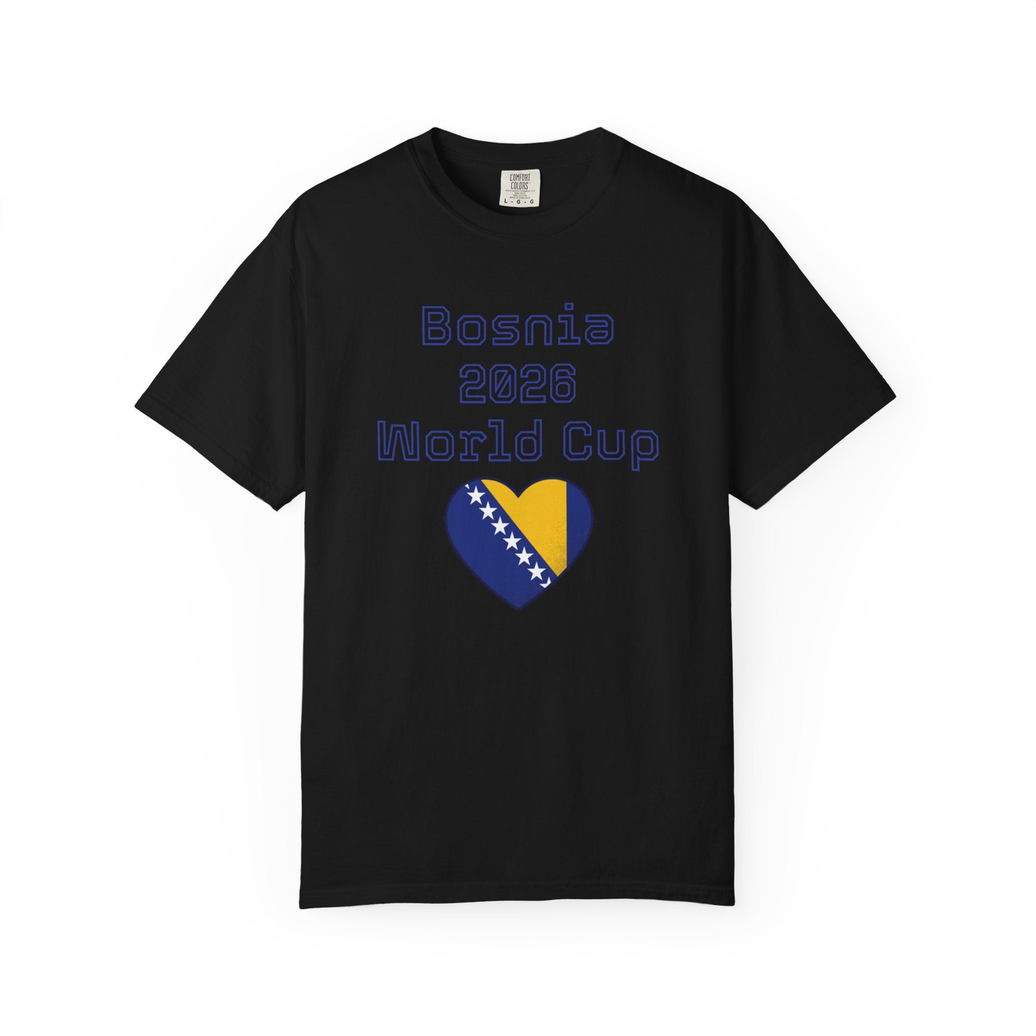 Bosnia 2026 World Cup T-Shirt — Heart Flag Soccer Fan Tee