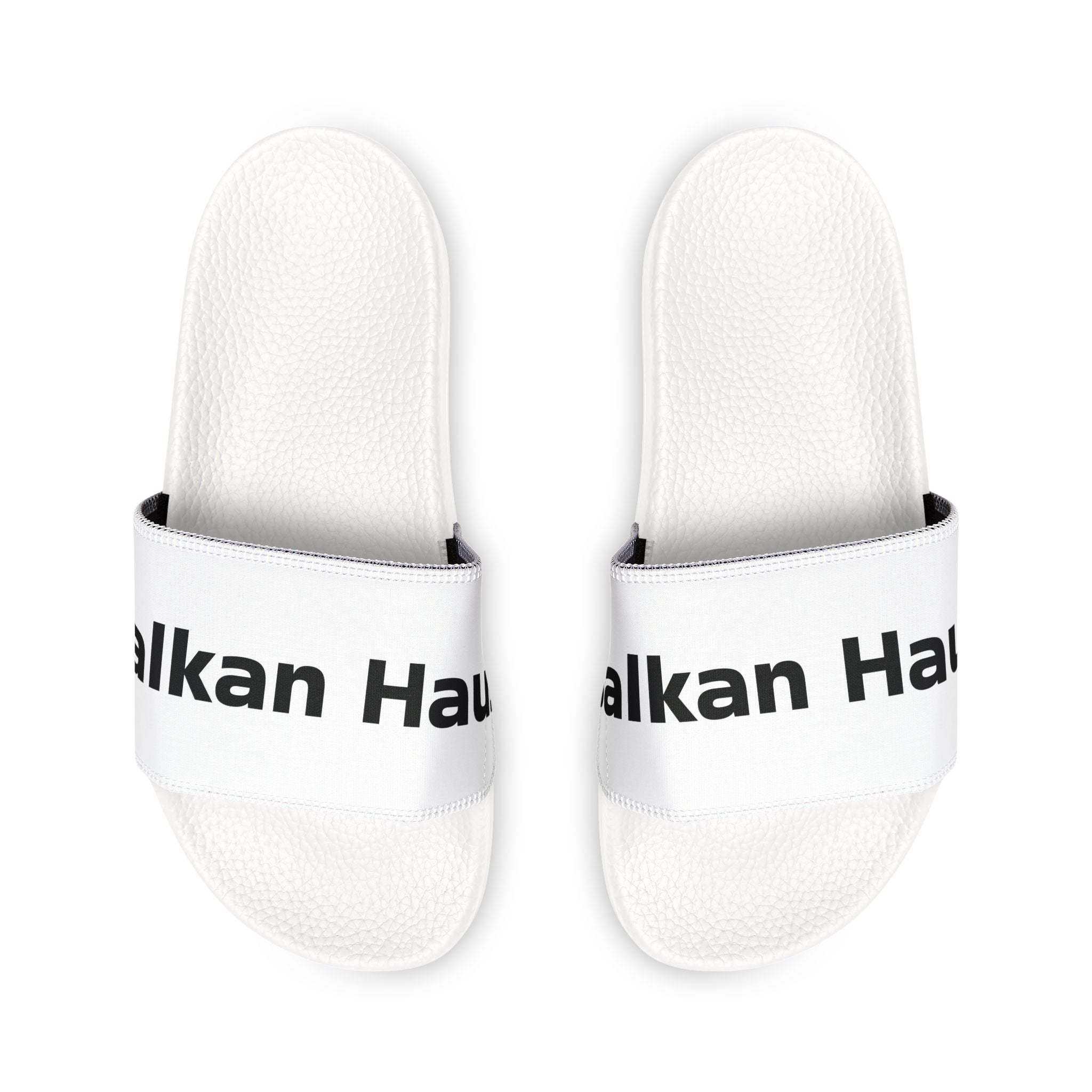 Men's Removable-Strap Slide Sandals — Customizable White Pool & Casual Slides