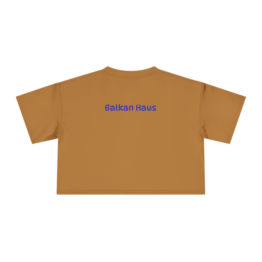 Zmajevi Heart Crop Tee – Bosnia Flag Love Women's Crop Top