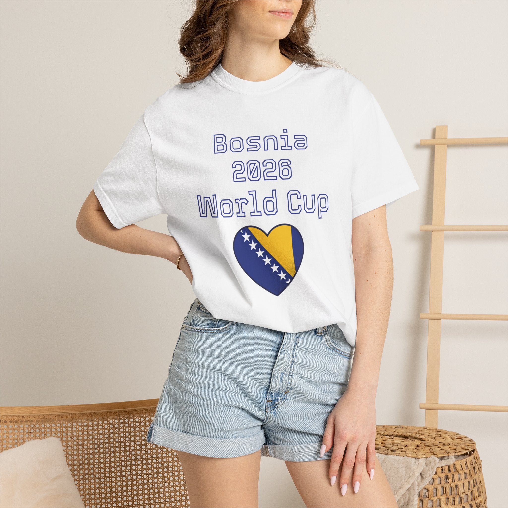Bosnia 2026 World Cup T-Shirt — Heart Flag Soccer Fan Tee
