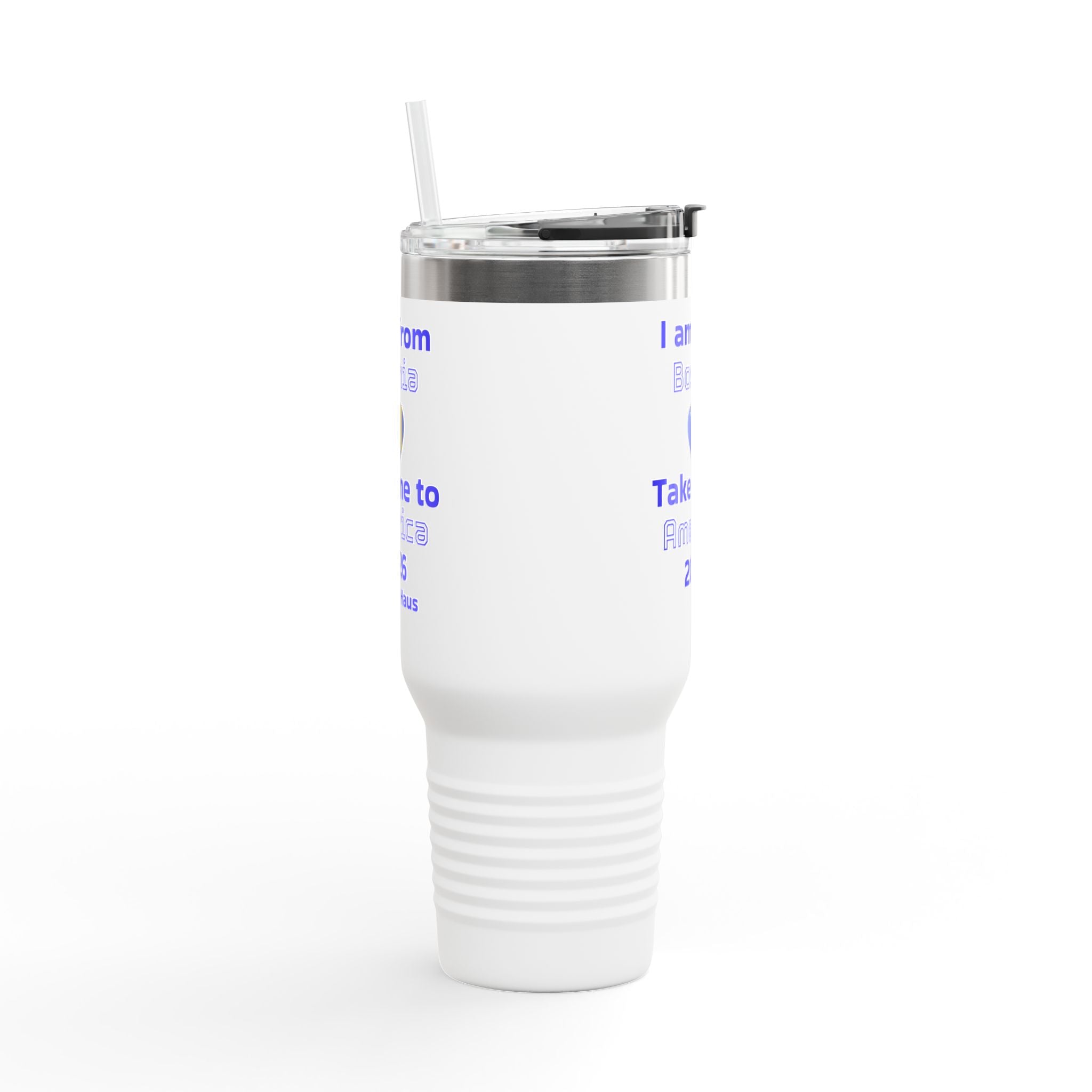 Bosnia World Cup 40oz Insulated Travel Mug - Soccer Fan Tumbler