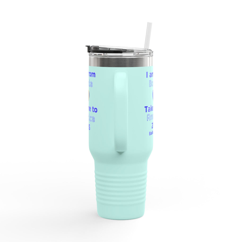 Bosnia World Cup 40oz Insulated Travel Mug - Soccer Fan Tumbler