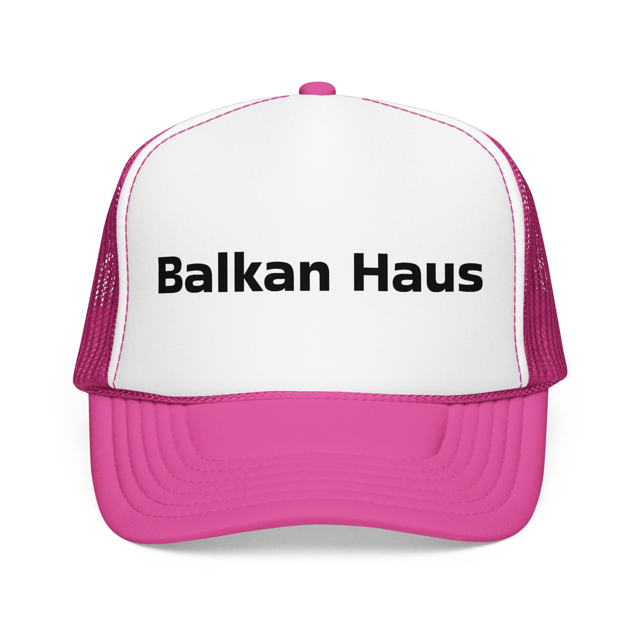 Balkan Haus Foam Trucker Hat — Mesh Back Logo Cap