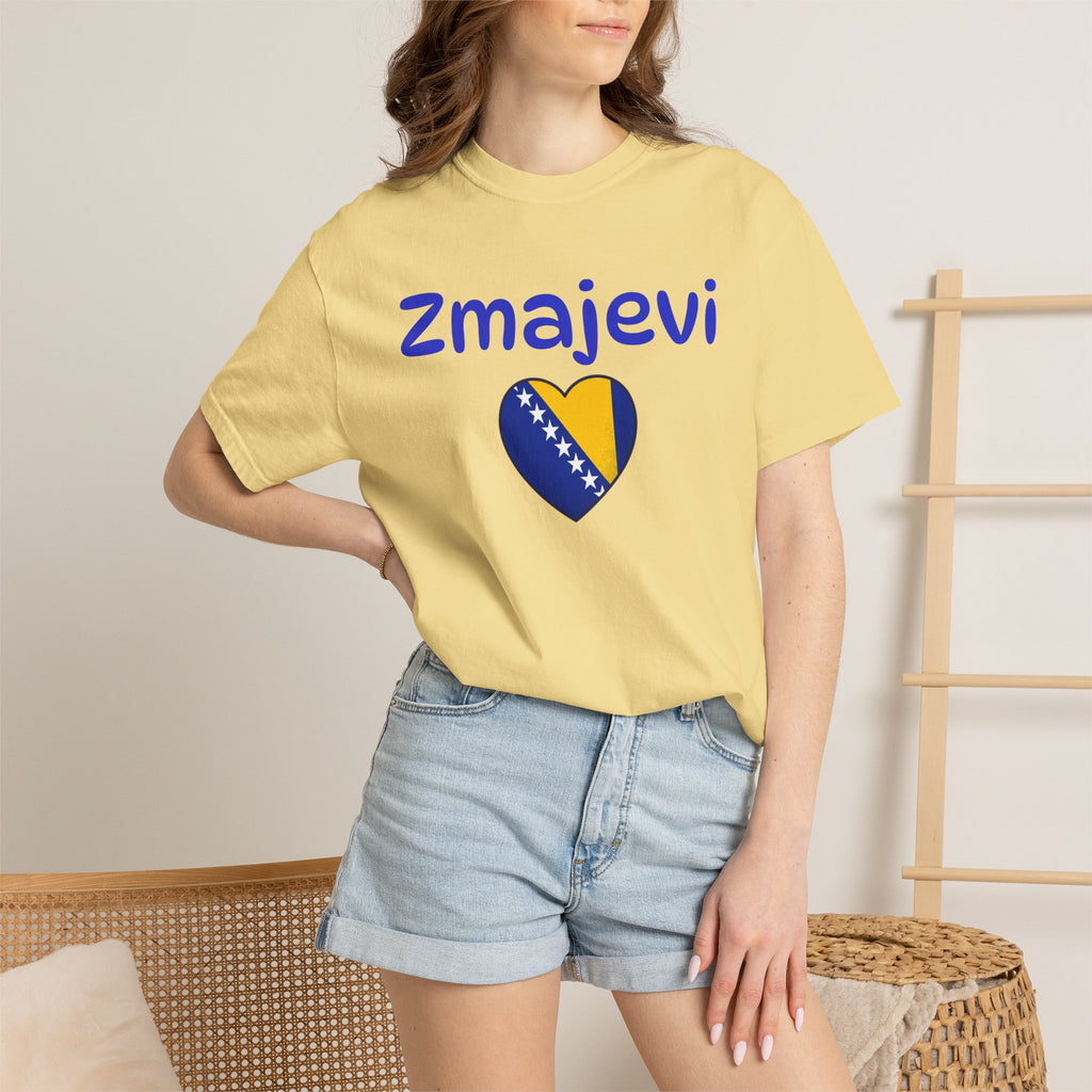 Zmajevi Heart T-Shirt – Bosnian Flag Pride Tee (Balkan Haus)