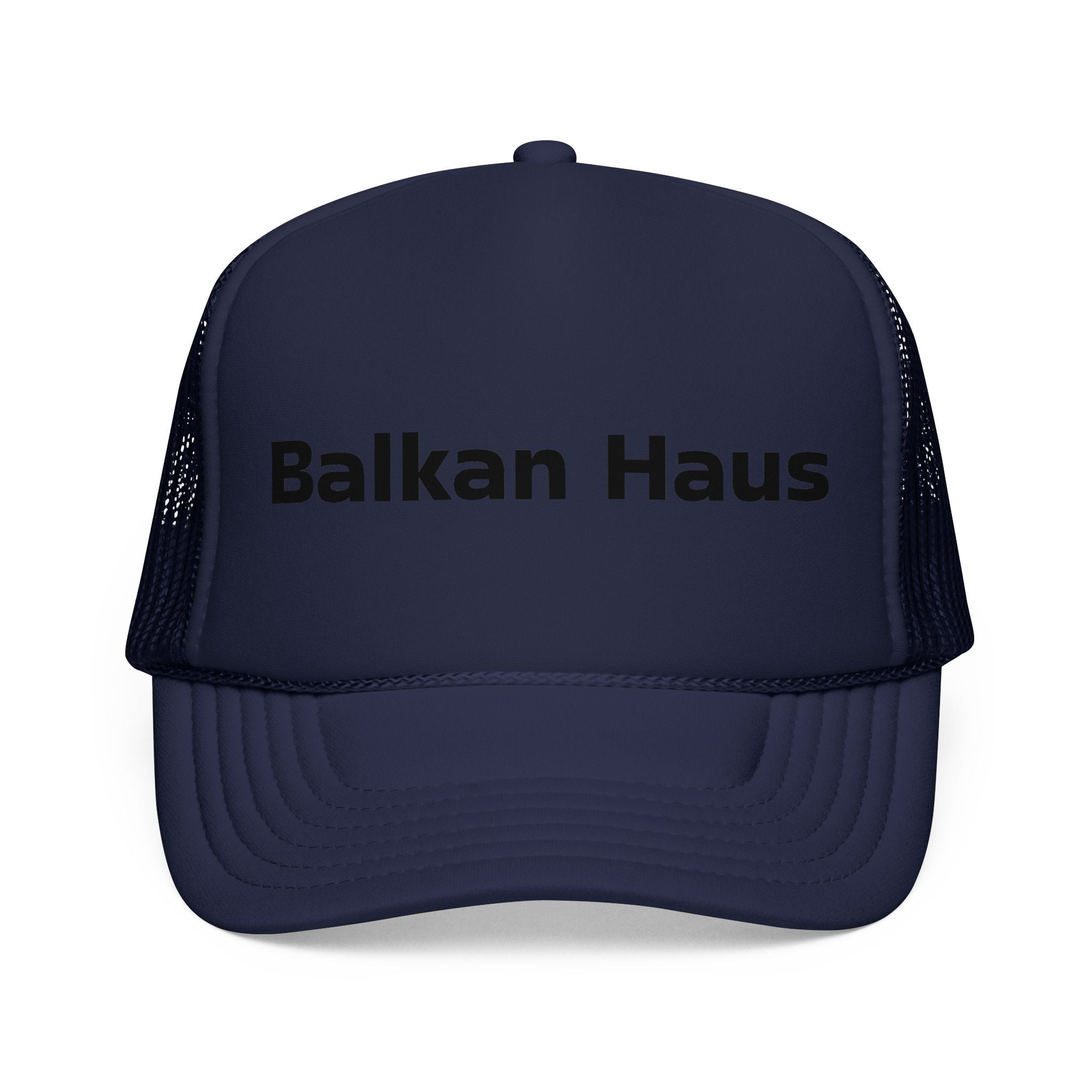 Balkan Haus Foam Trucker Hat — Mesh Back Logo Cap