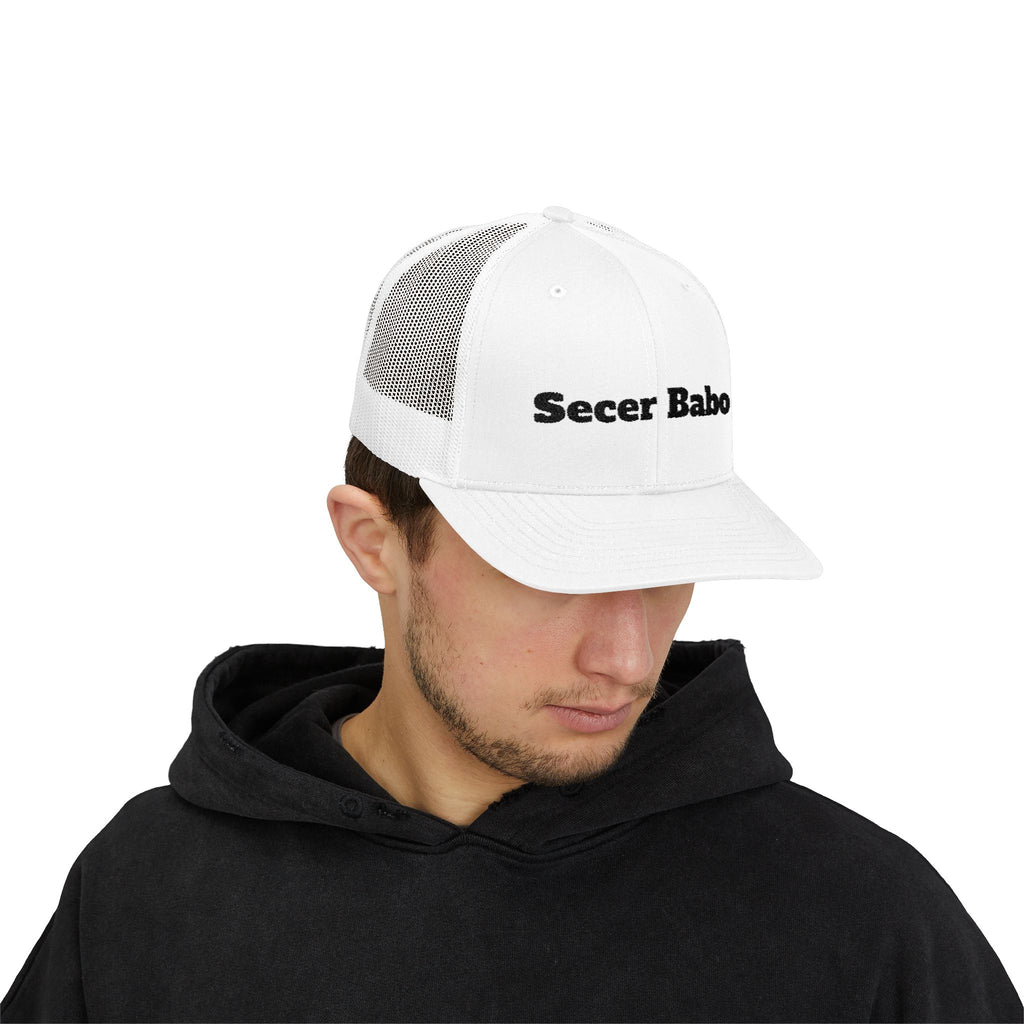 Secer Babo Trucker Cap — Embroidered Funny Phrase Snapback Hat