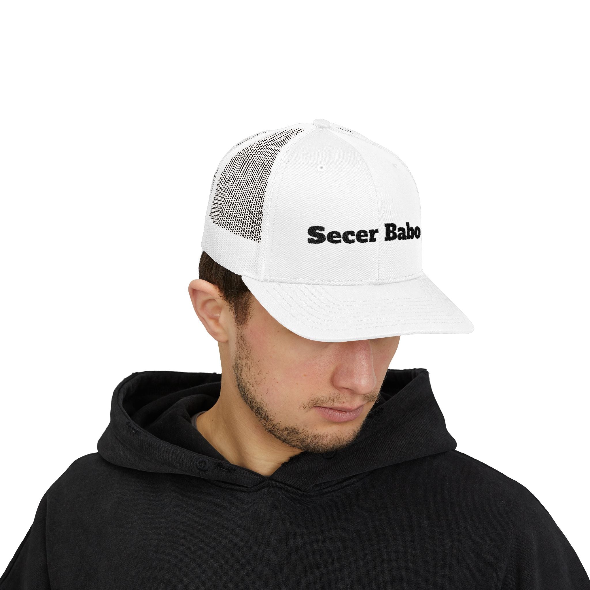 Secer Babo Trucker Cap — Embroidered Funny Phrase Snapback Hat