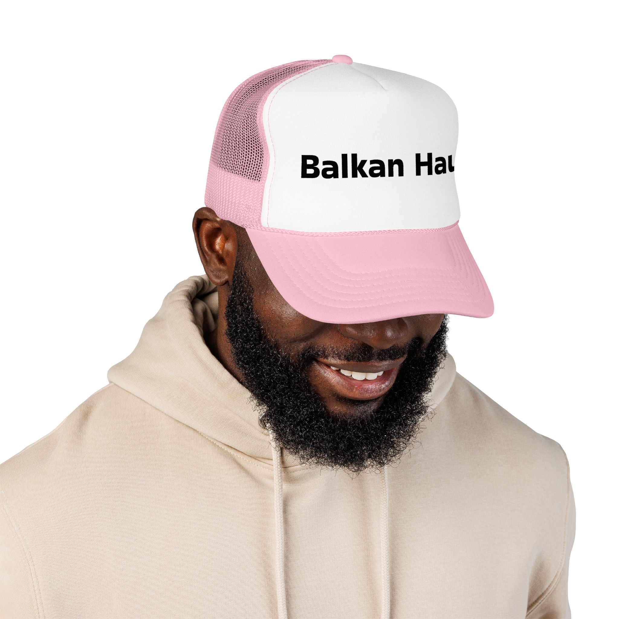 Balkan Haus Foam Trucker Hat — Mesh Back Logo Cap