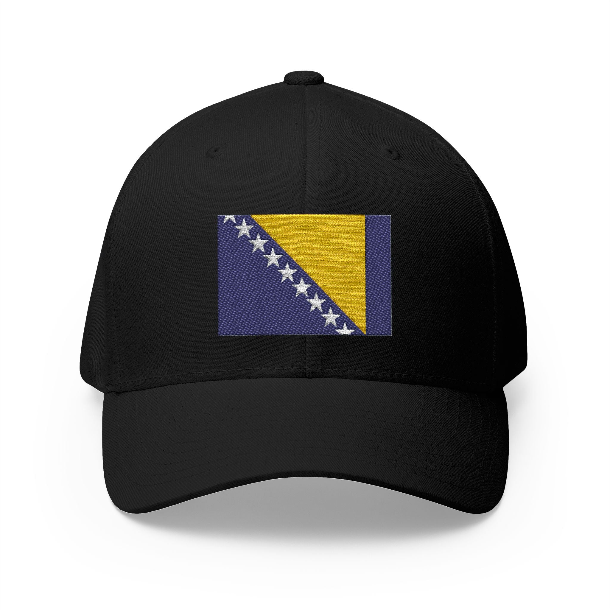 Bosnia Flag Embroidered Cap — Balkan Haus Closed‑Back Baseball Hat