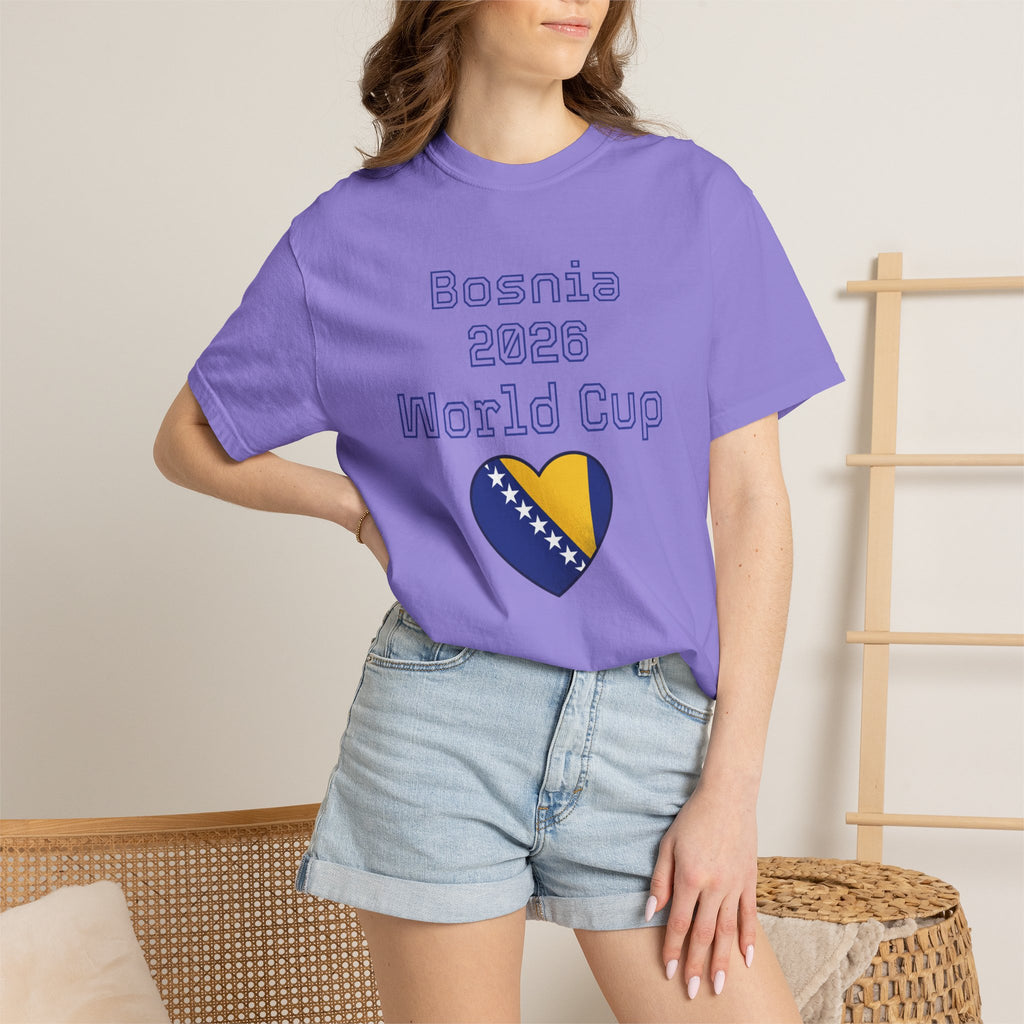 Bosnia 2026 World Cup T-Shirt — Heart Flag Soccer Fan Tee