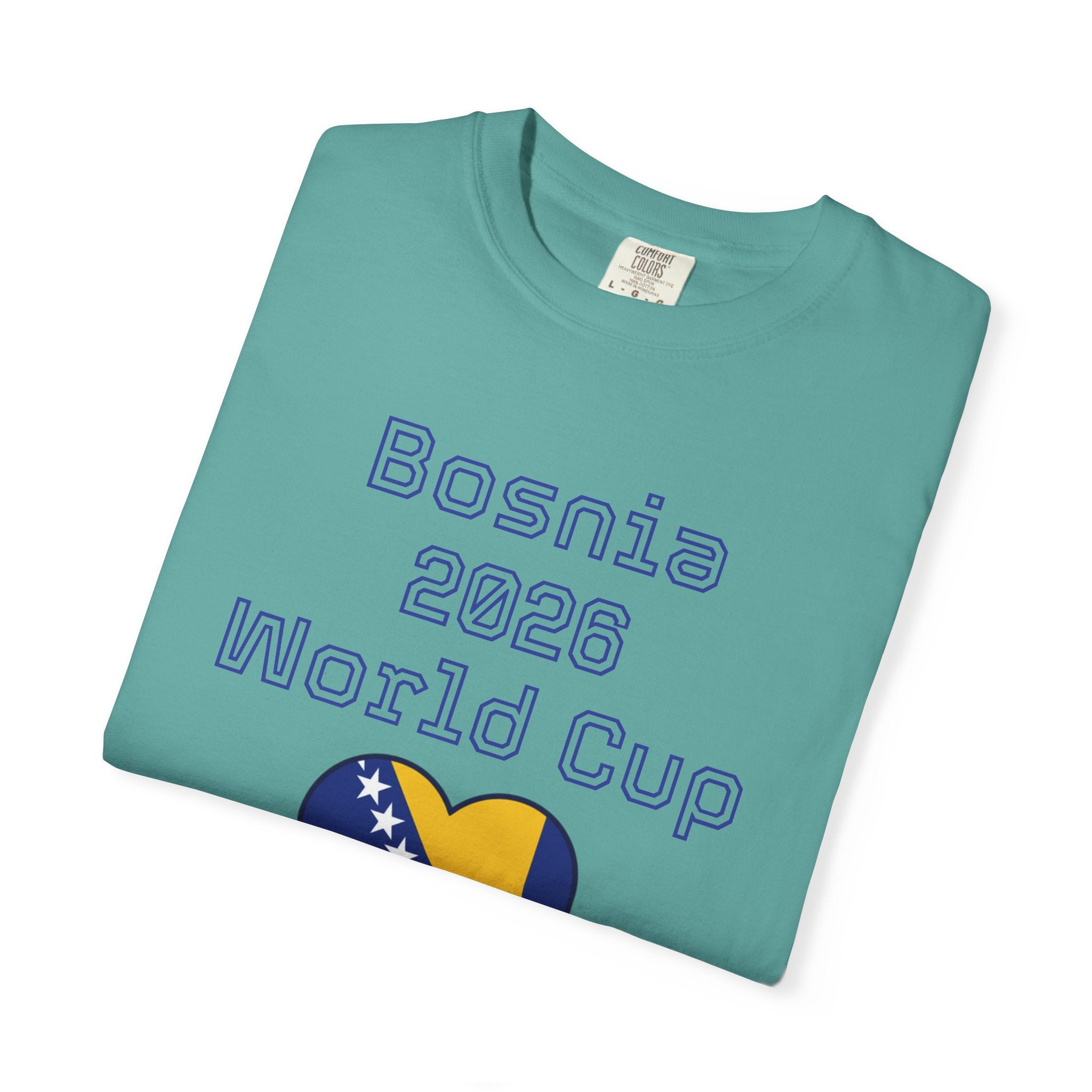 Bosnia 2026 World Cup T-Shirt — Heart Flag Soccer Fan Tee