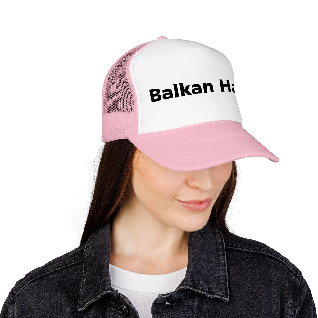 Balkan Haus Foam Trucker Hat — Mesh Back Logo Cap
