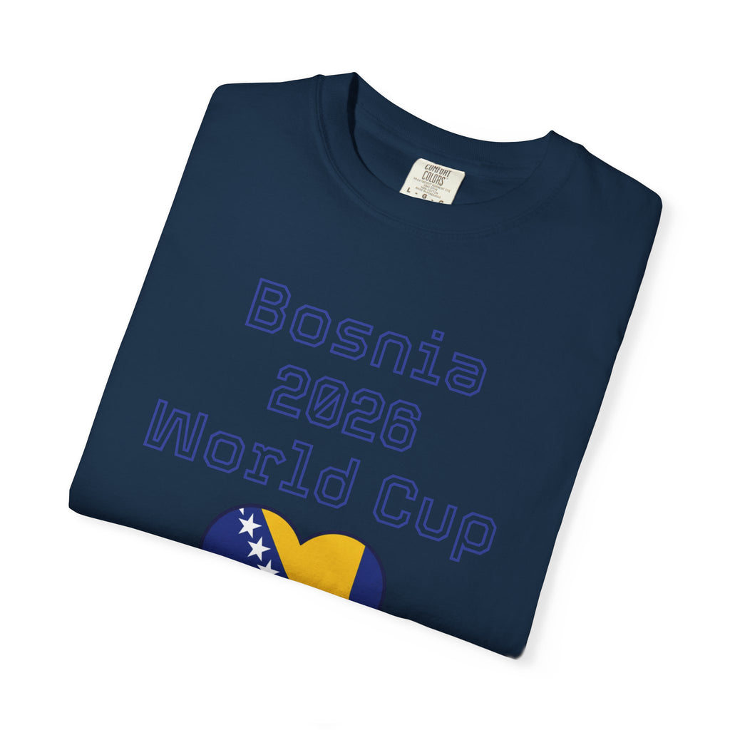 Bosnia 2026 World Cup T-Shirt — Heart Flag Soccer Fan Tee