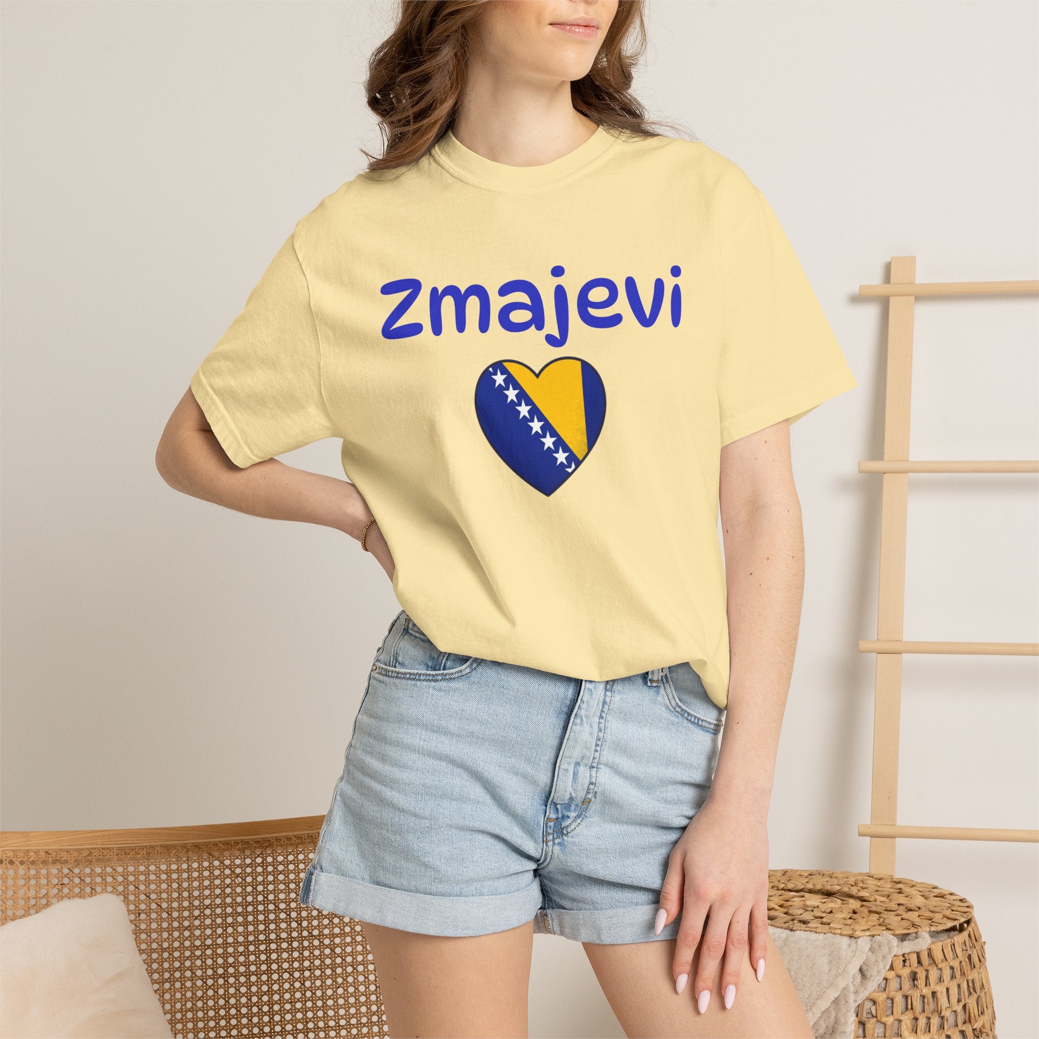 Zmajevi Heart T-Shirt – Bosnian Flag Pride Tee (Balkan Haus)