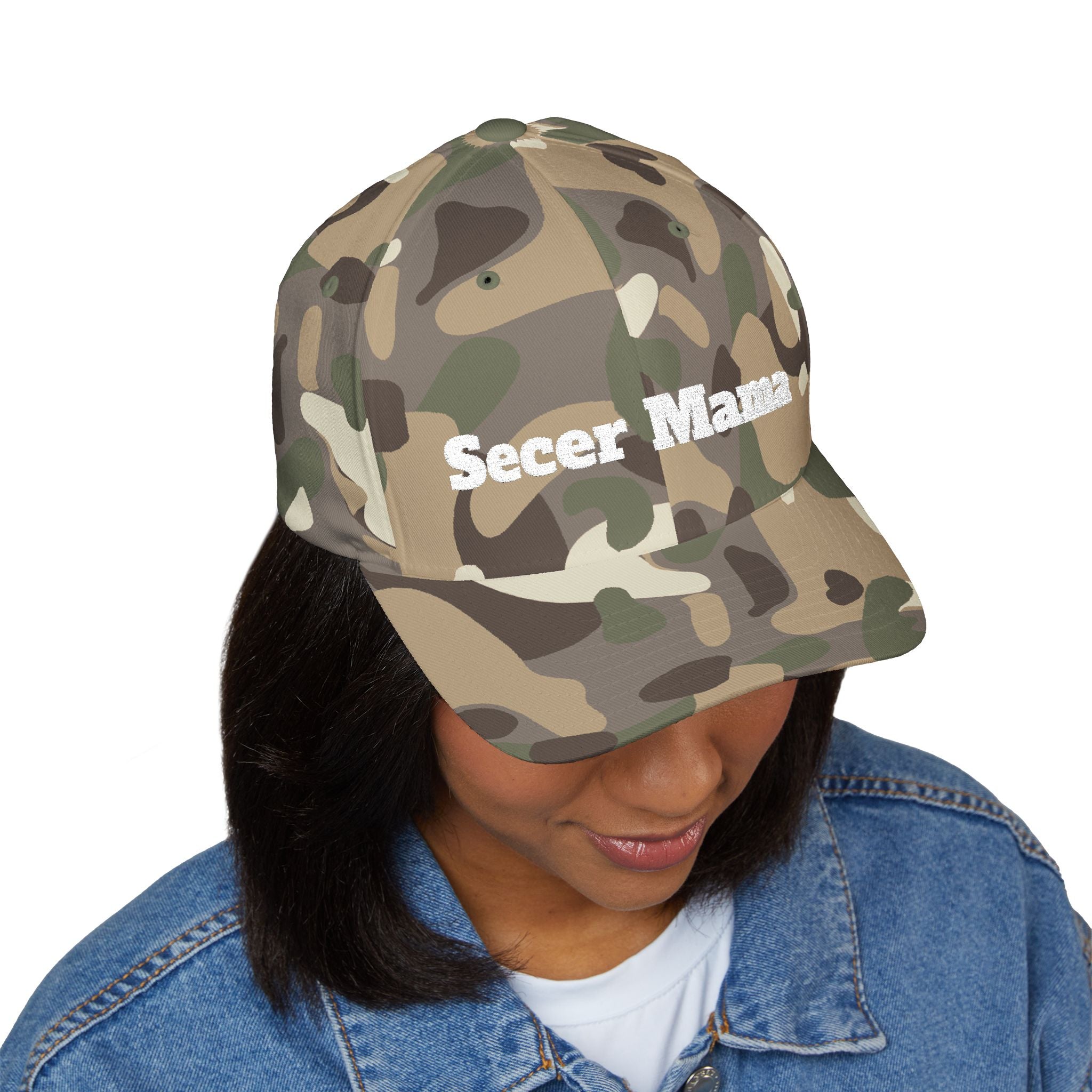 Embroidered "Secer Mama" Closed-Back Cap — Balkan Haus Mom Hat