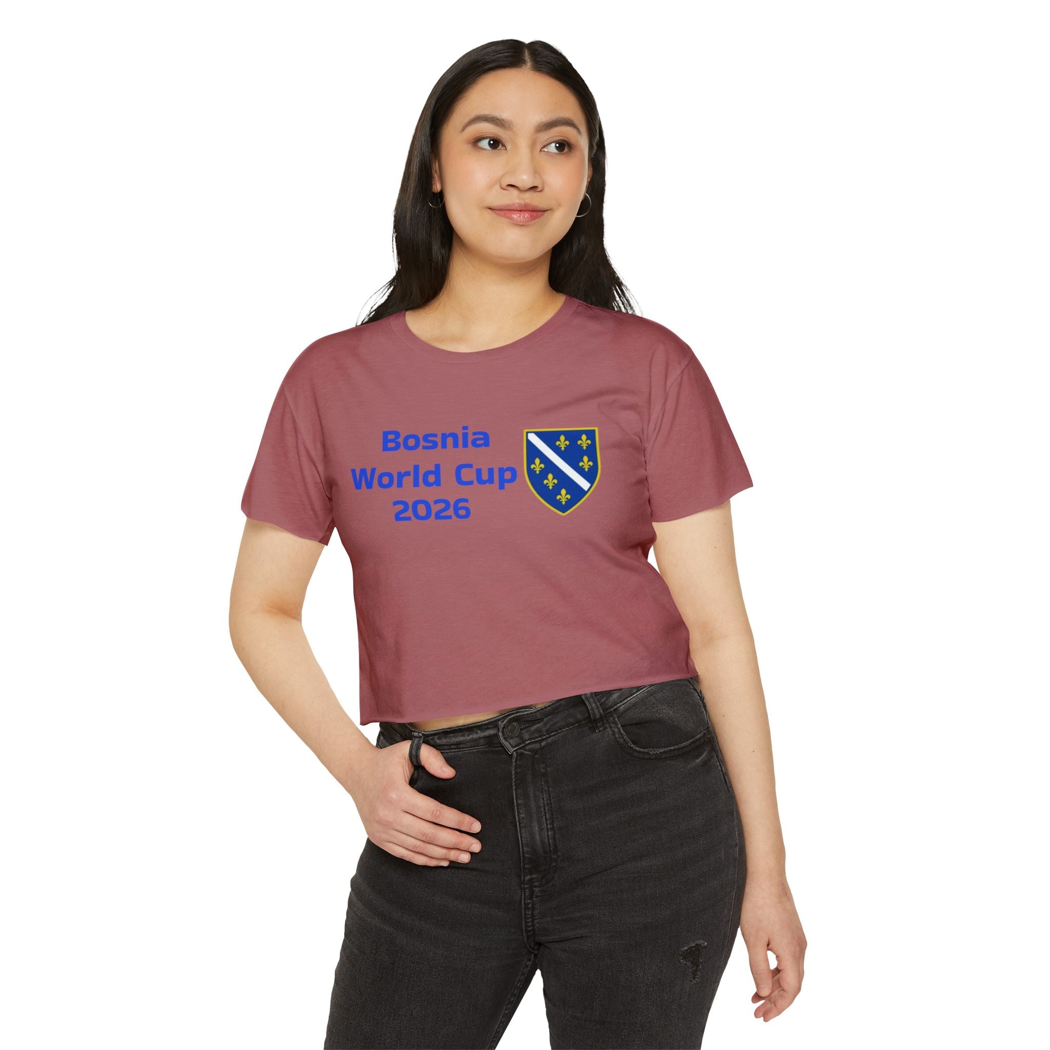 Bosnia World Cup 2026 Crop Top — Balkan Haus Festival Tee