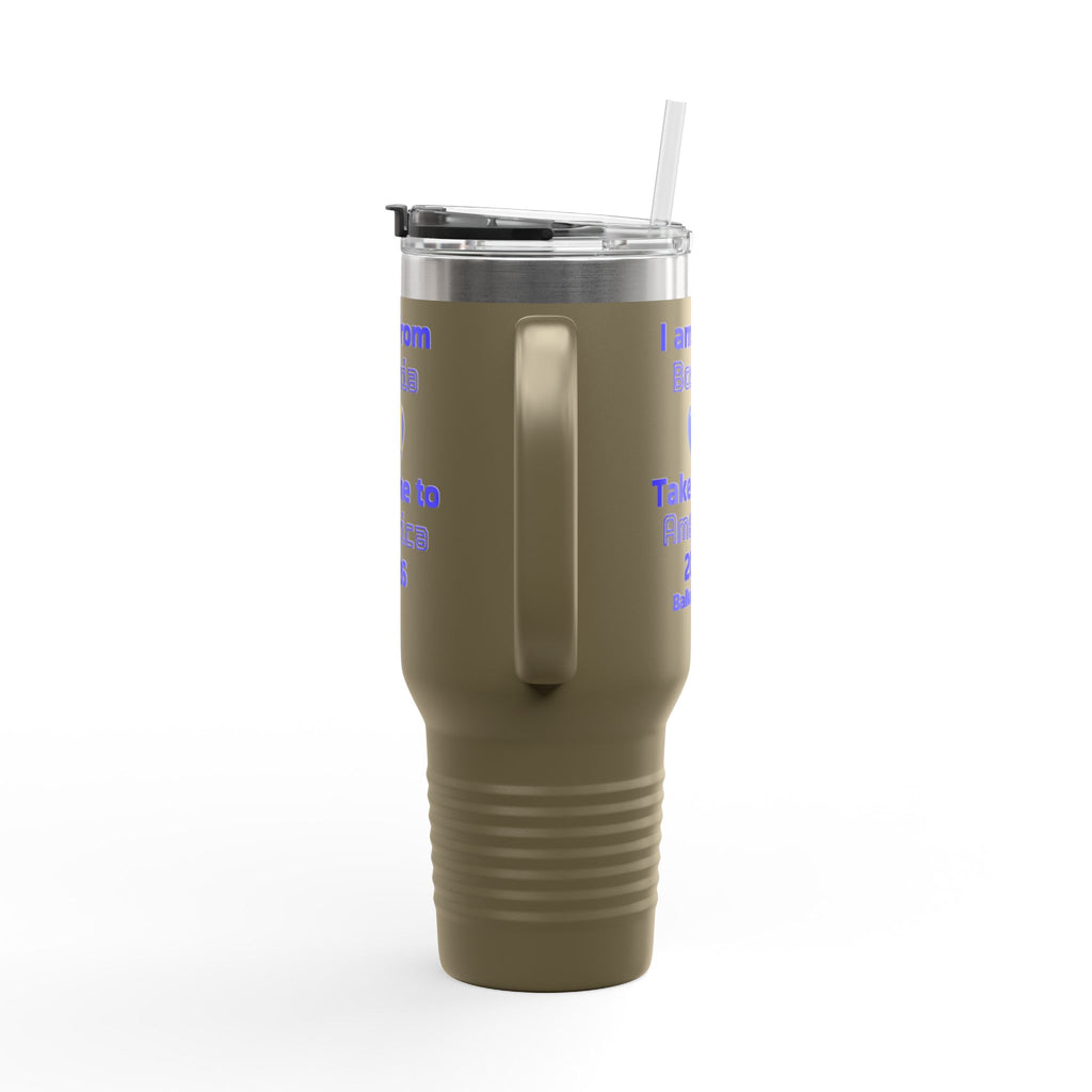 Bosnia World Cup 40oz Insulated Travel Mug - Soccer Fan Tumbler