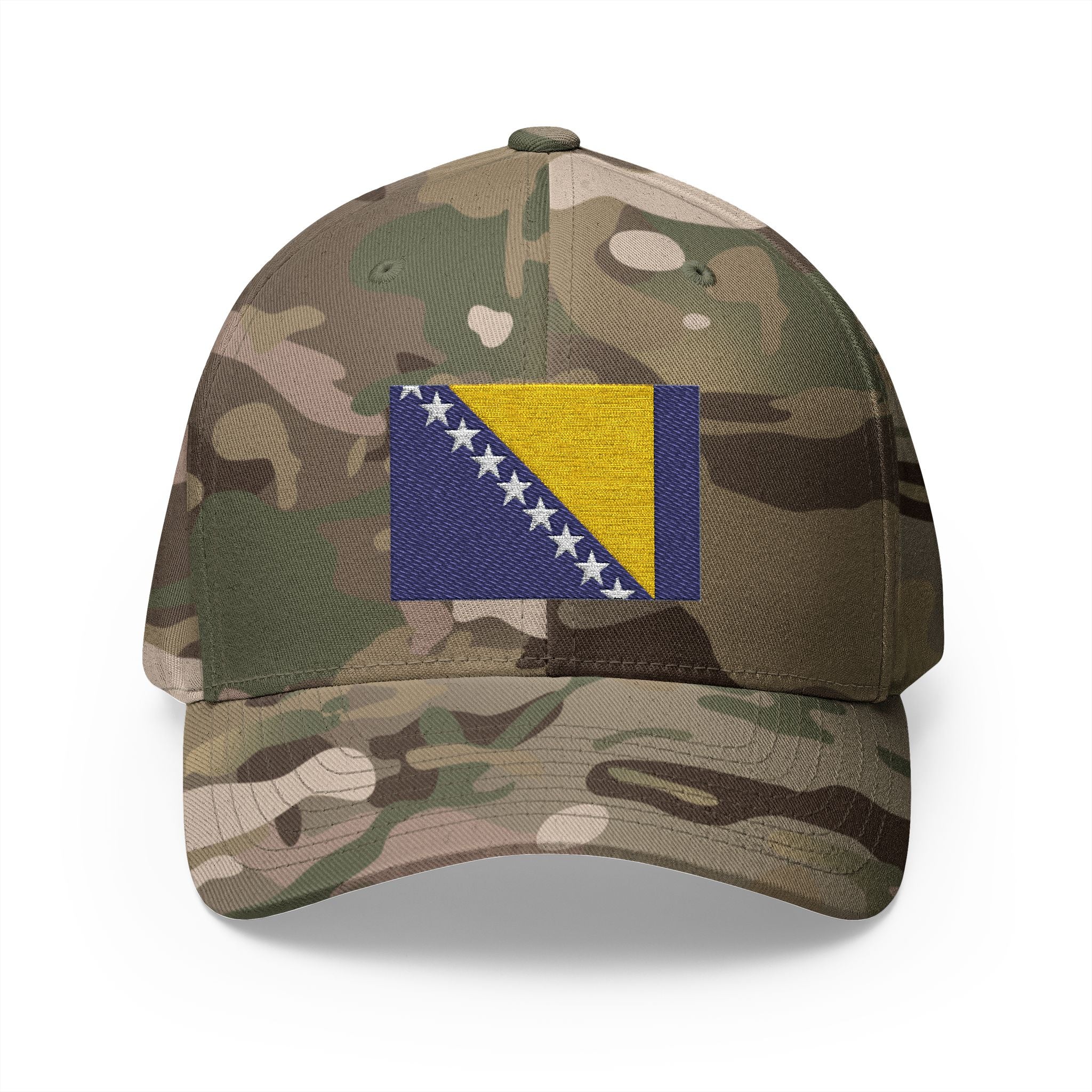 Bosnia Flag Embroidered Cap — Balkan Haus Closed‑Back Baseball Hat