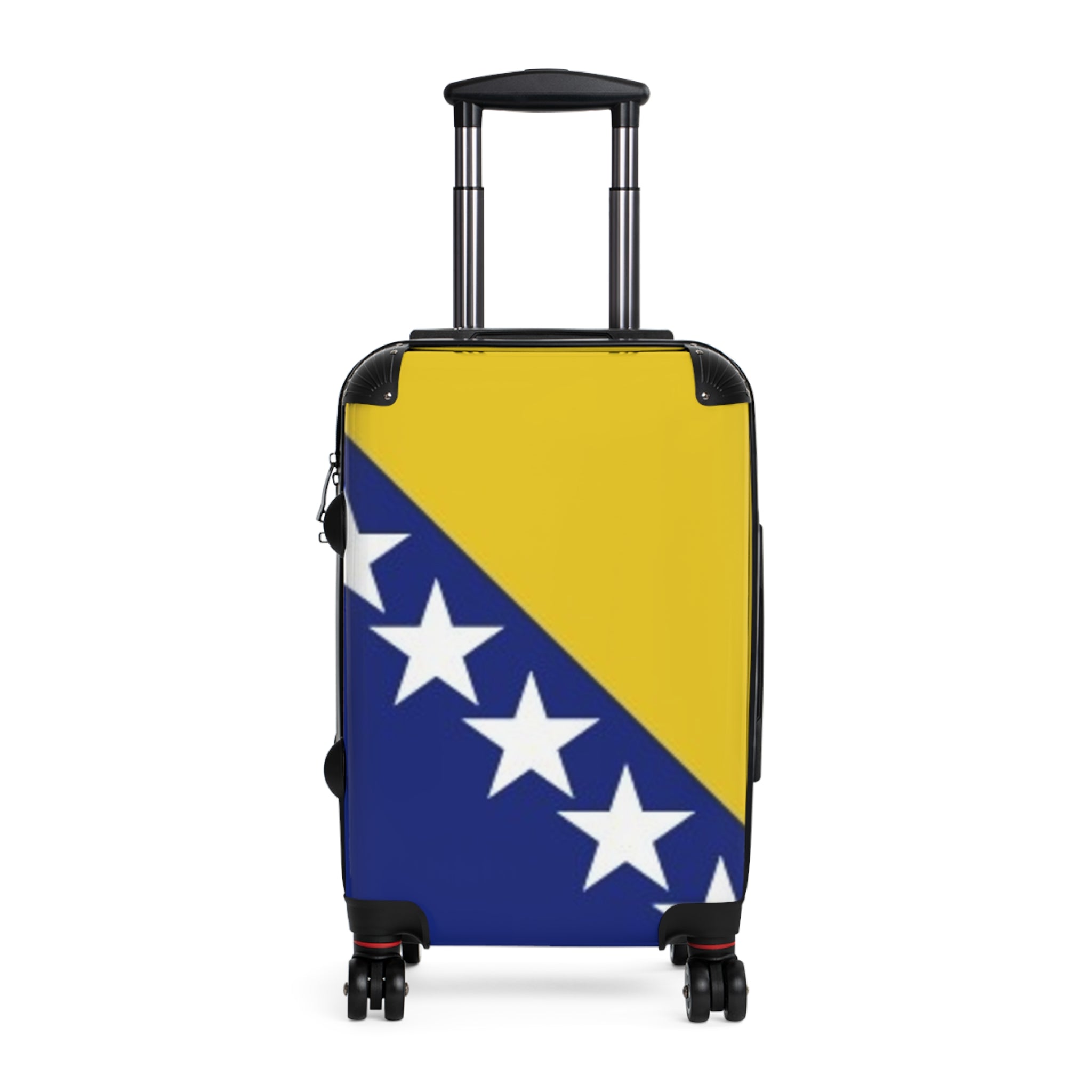 Bosnia Flag Carry-On Suitcase – Travel Luggage with Bosnian Map Stars Design