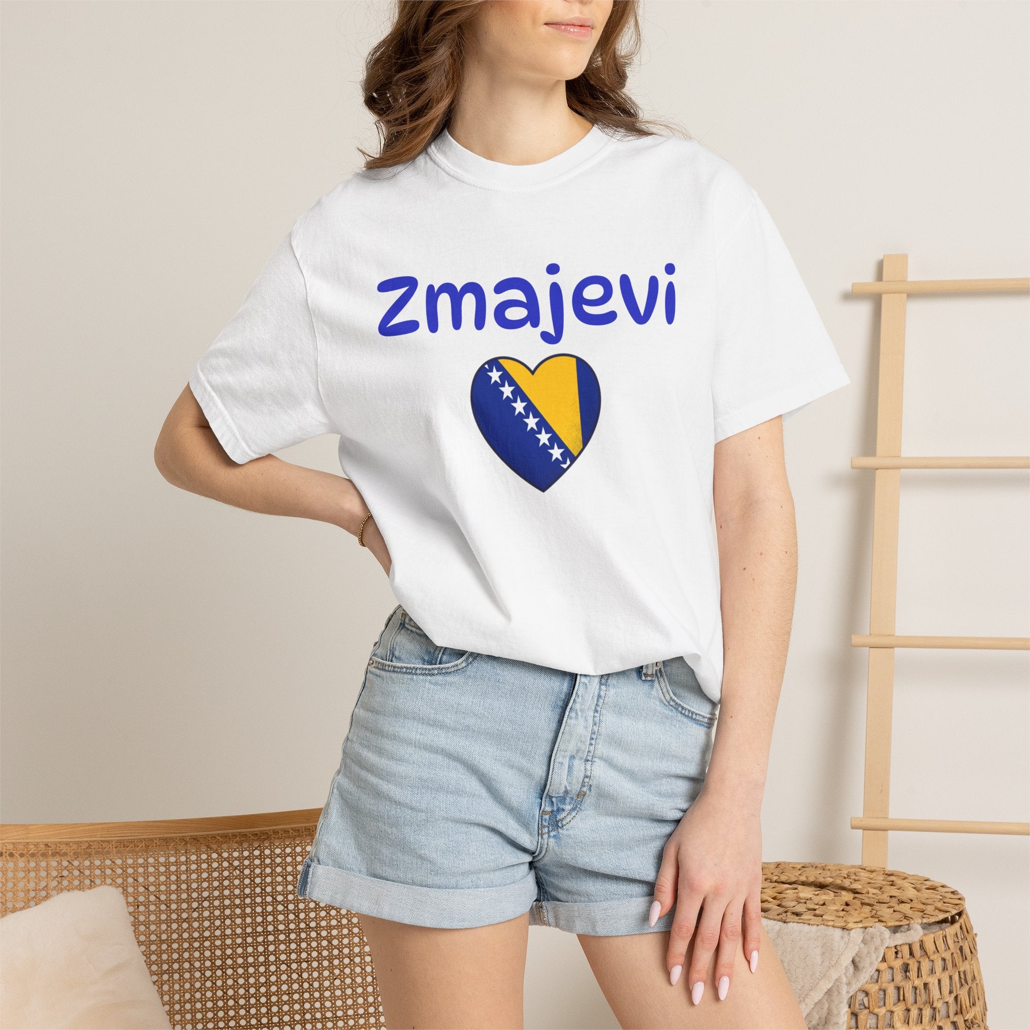 Zmajevi Heart T-Shirt – Bosnian Flag Pride Tee (Balkan Haus)