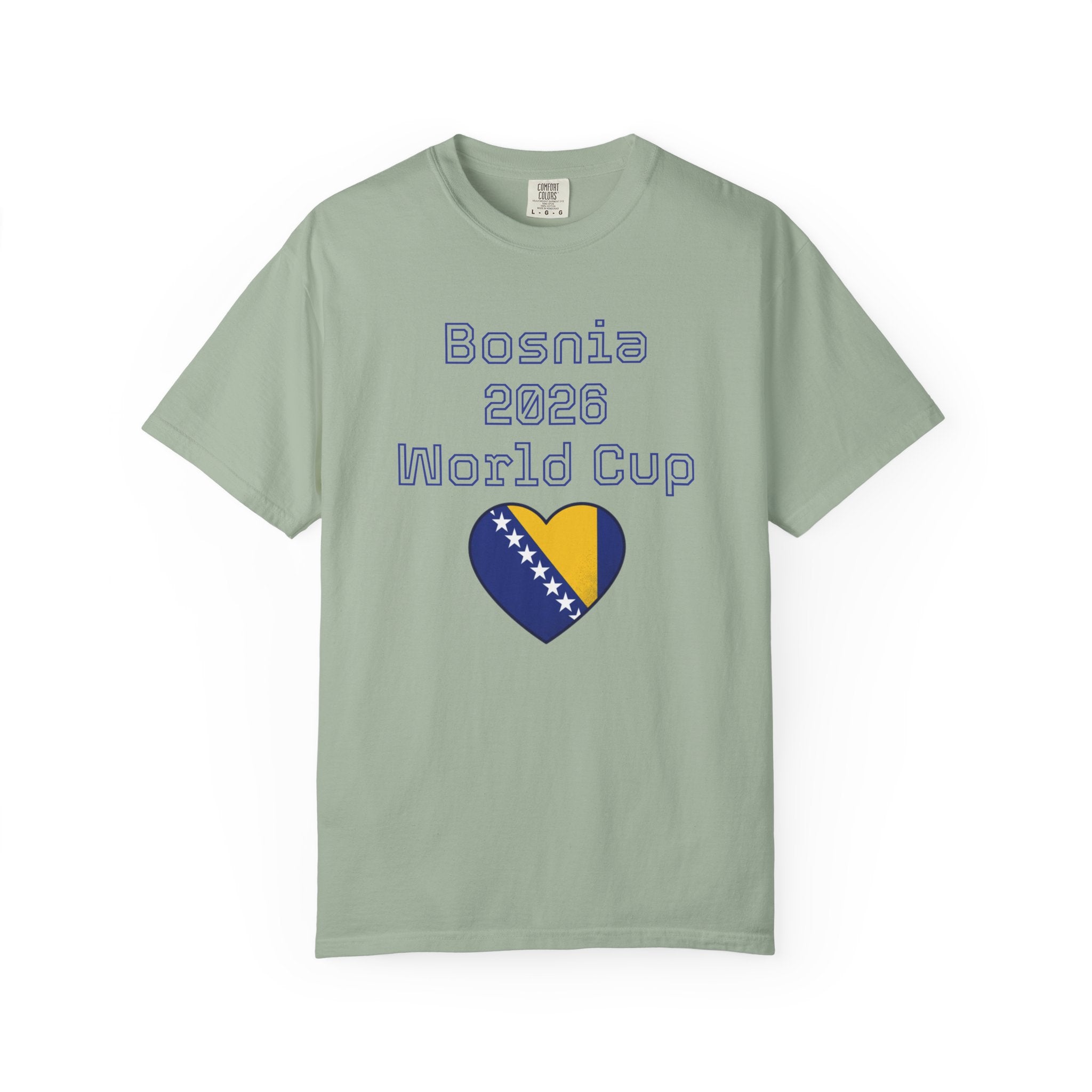 Bosnia 2026 World Cup T-Shirt — Heart Flag Soccer Fan Tee