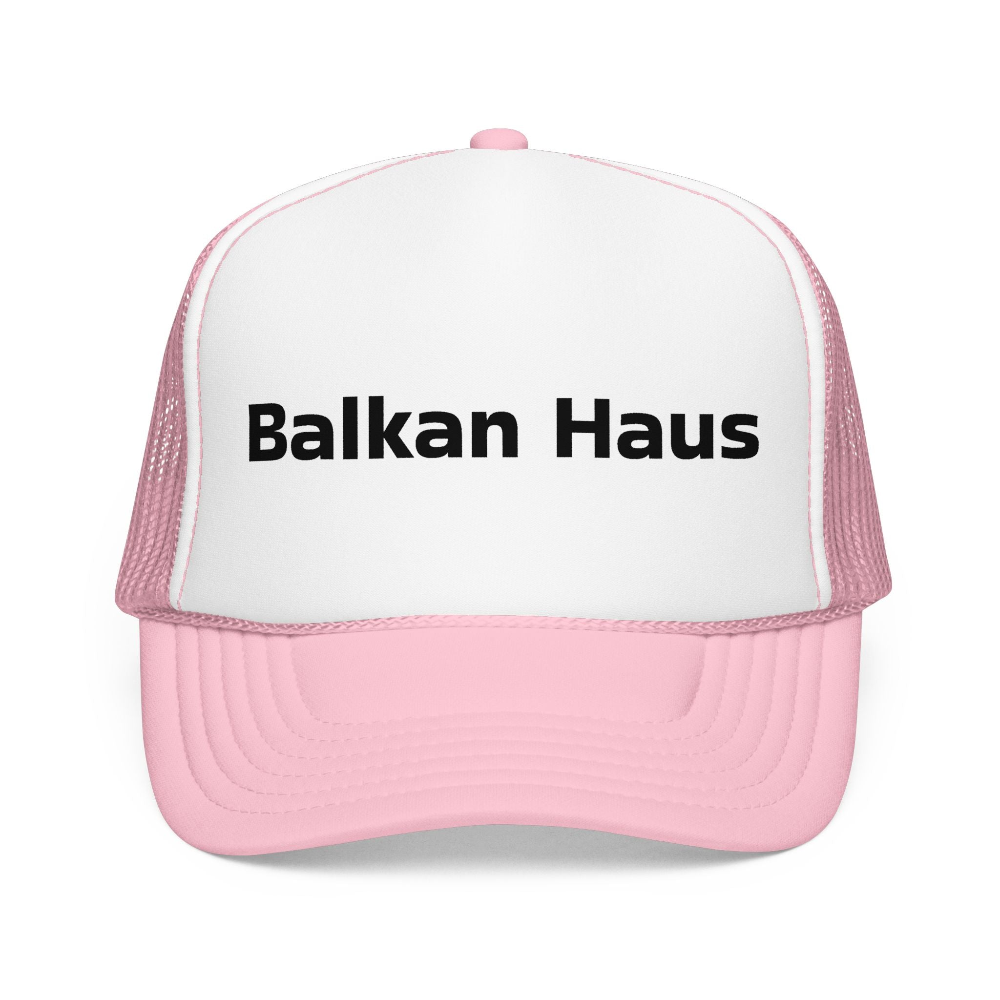 Balkan Haus Foam Trucker Hat — Mesh Back Logo Cap
