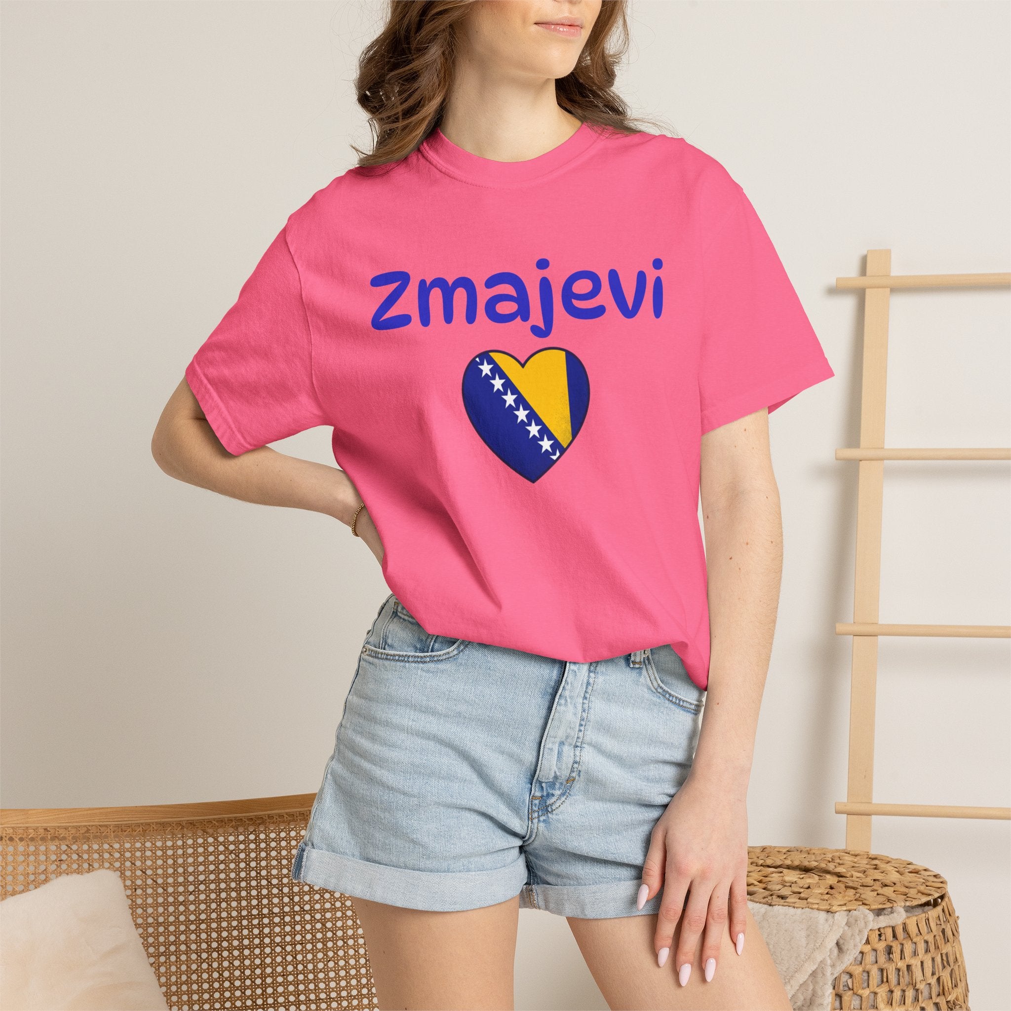 Zmajevi Heart T-Shirt – Bosnian Flag Pride Tee (Balkan Haus)