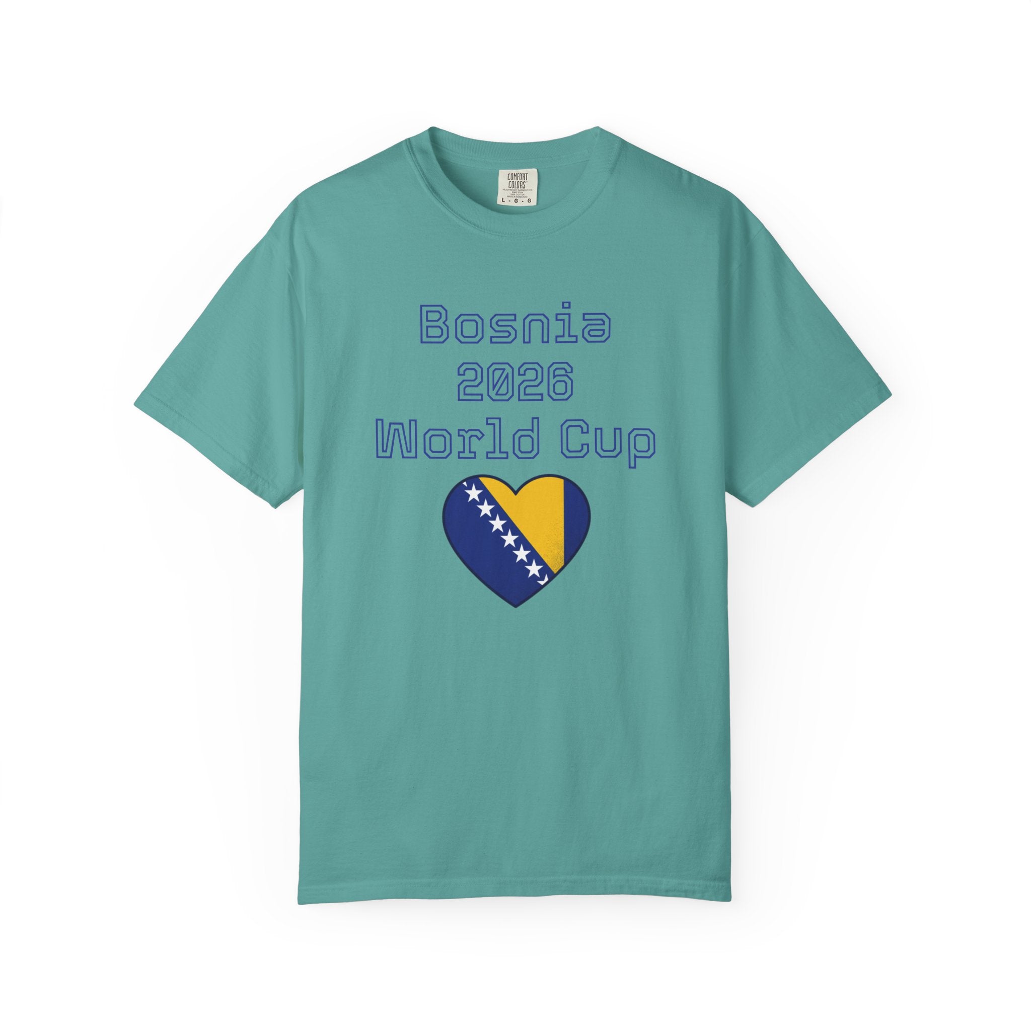 Bosnia 2026 World Cup T-Shirt — Heart Flag Soccer Fan Tee