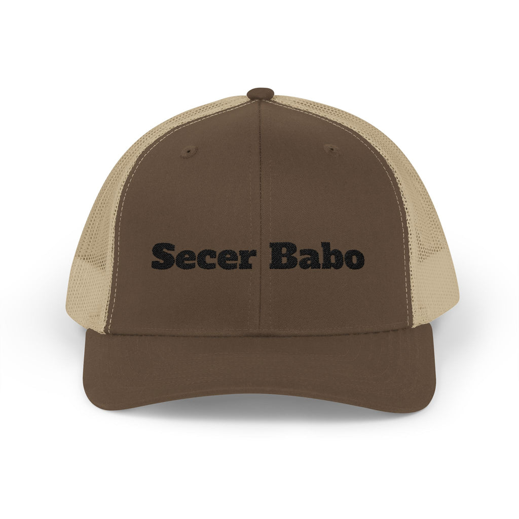 Secer Babo Trucker Cap — Embroidered Funny Phrase Snapback Hat
